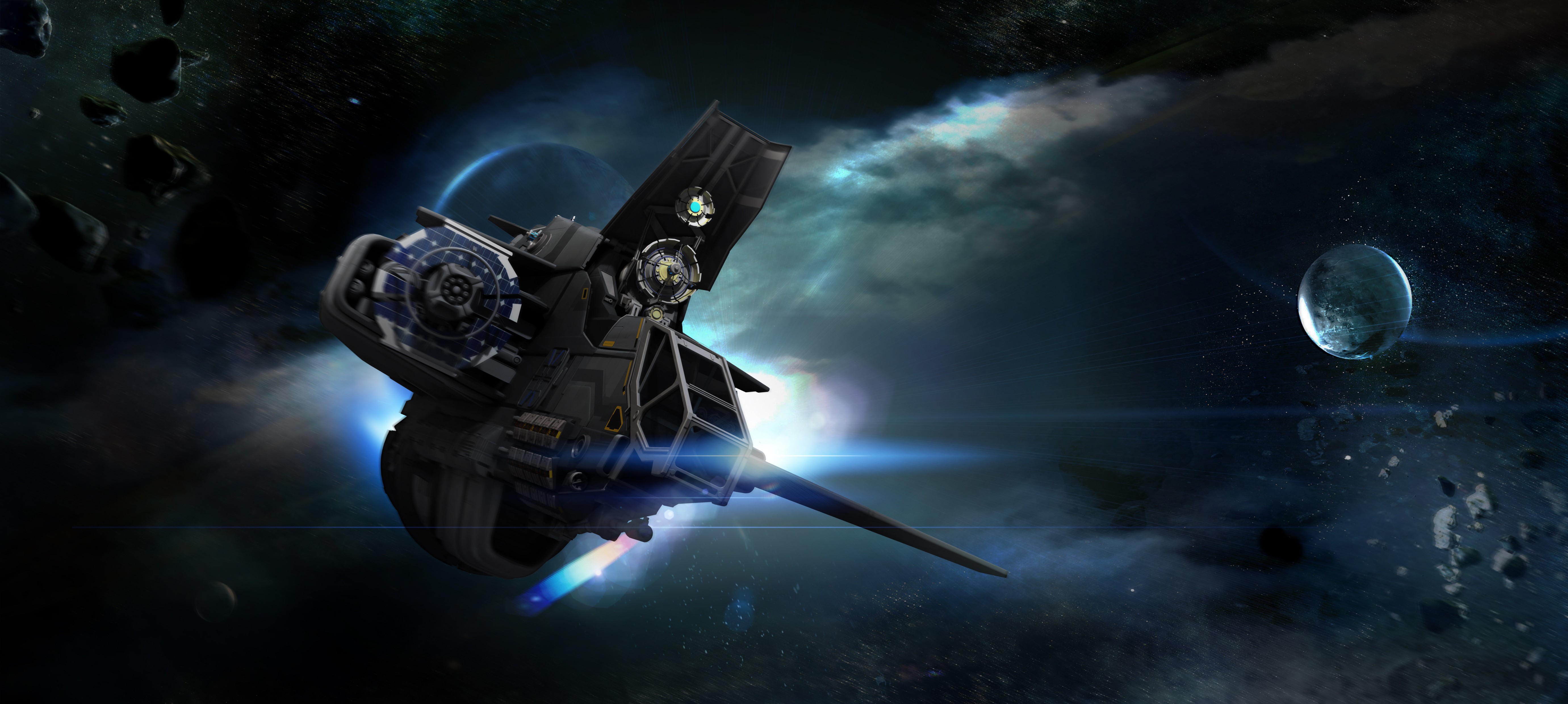 Star Citizen Starship in Deep Space HD Wallpaper