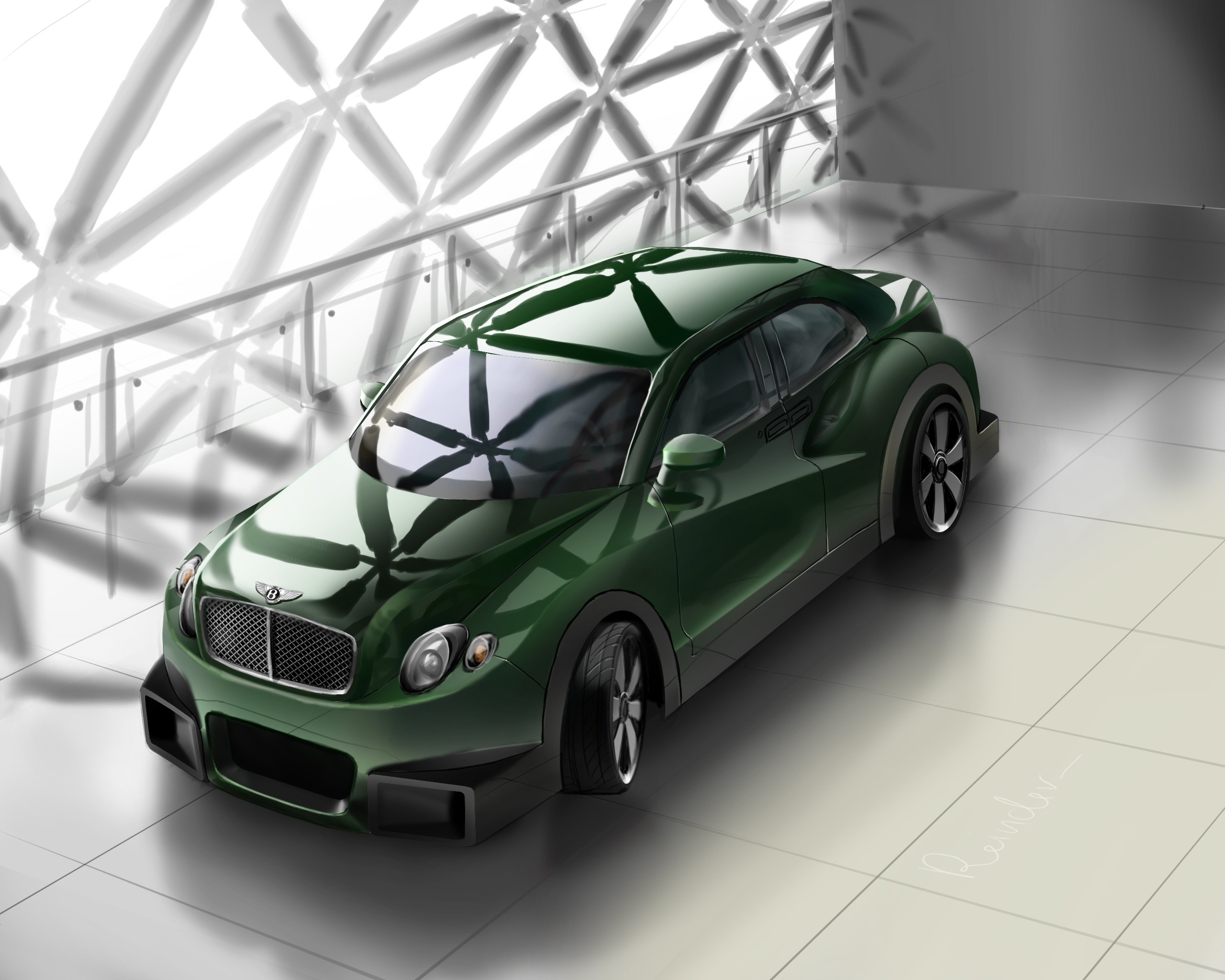 Bentley S3 Concept car painting HD Wallpaper