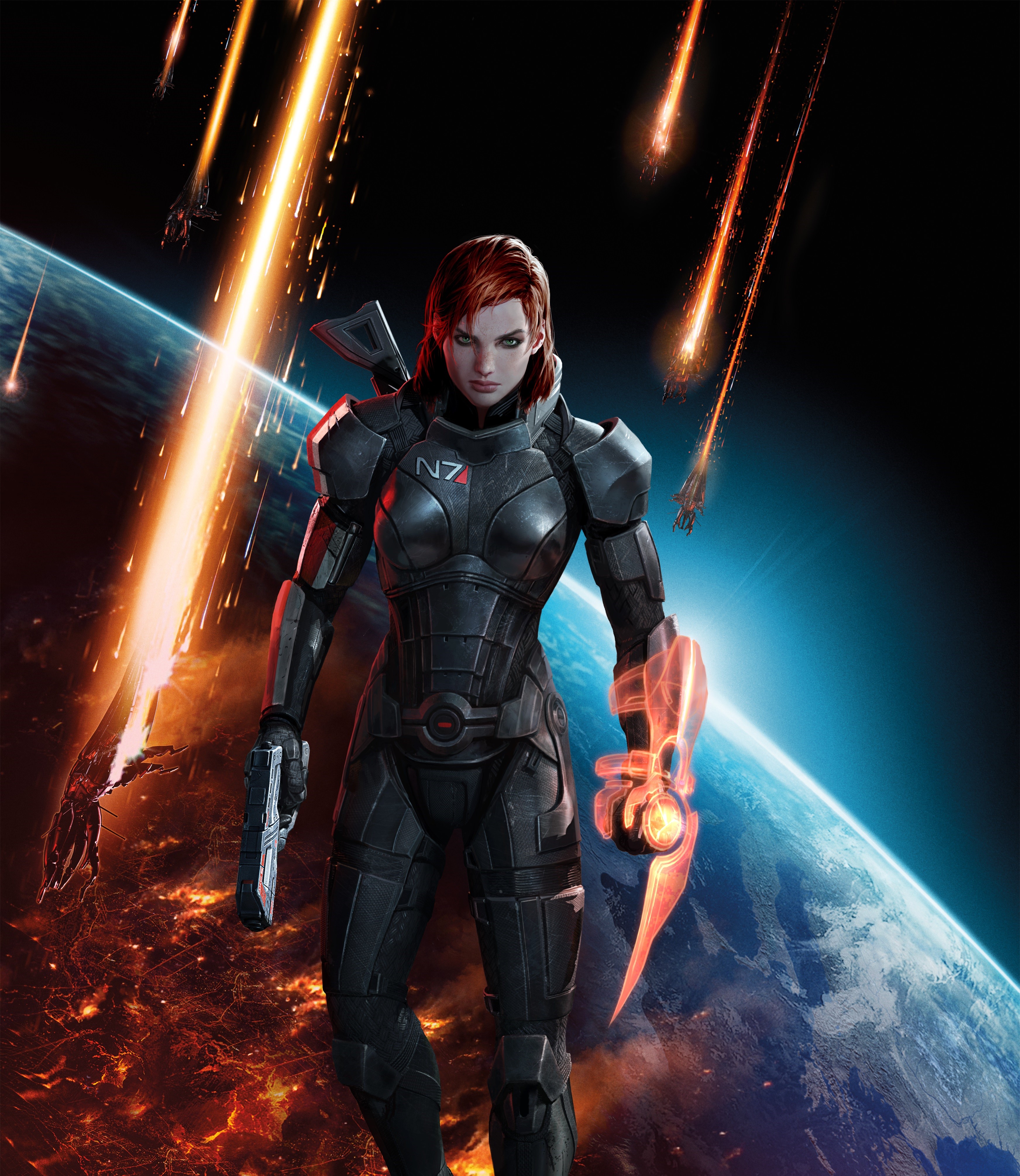 Female soldier from Mass Effect 3 with N7 armor HD Wallpaper