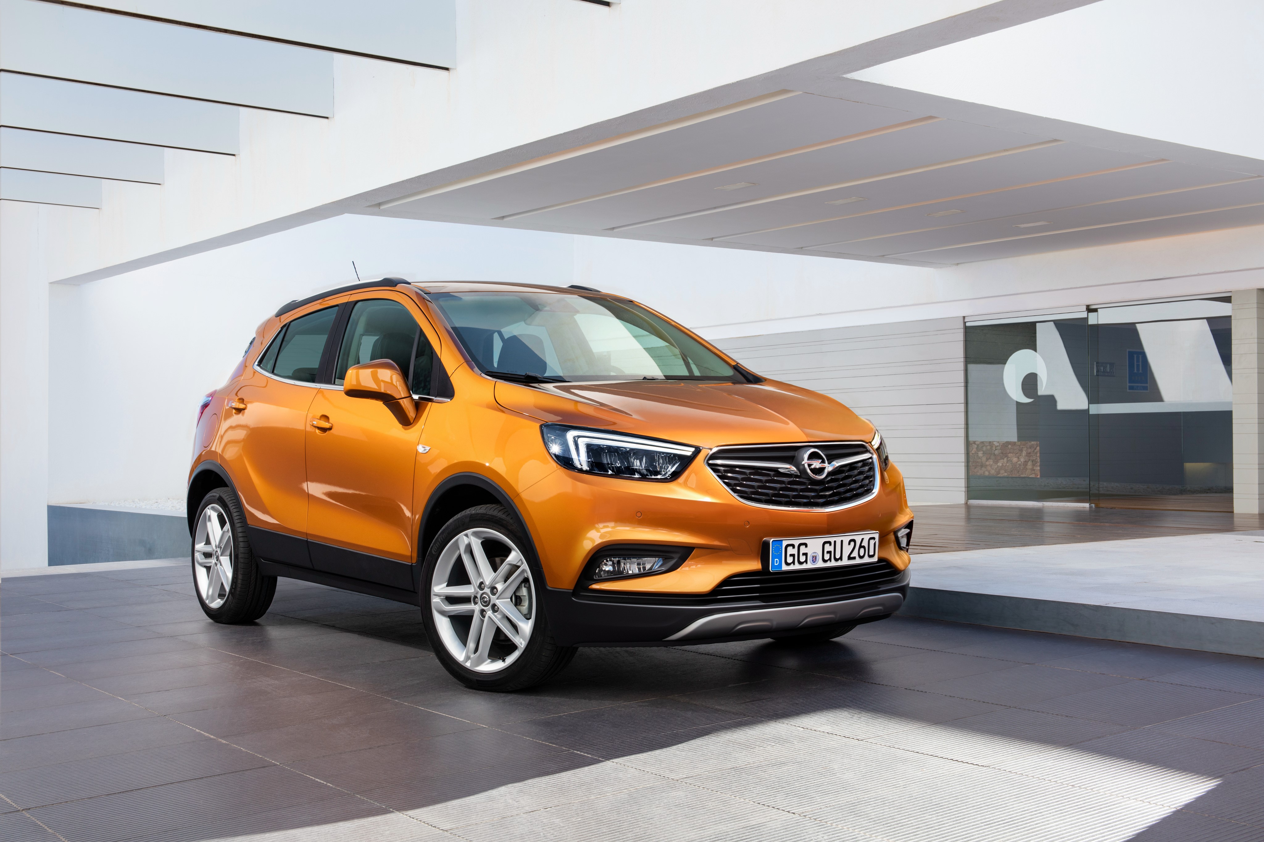 Orange Opel Mokka Crossover HD Wallpaper