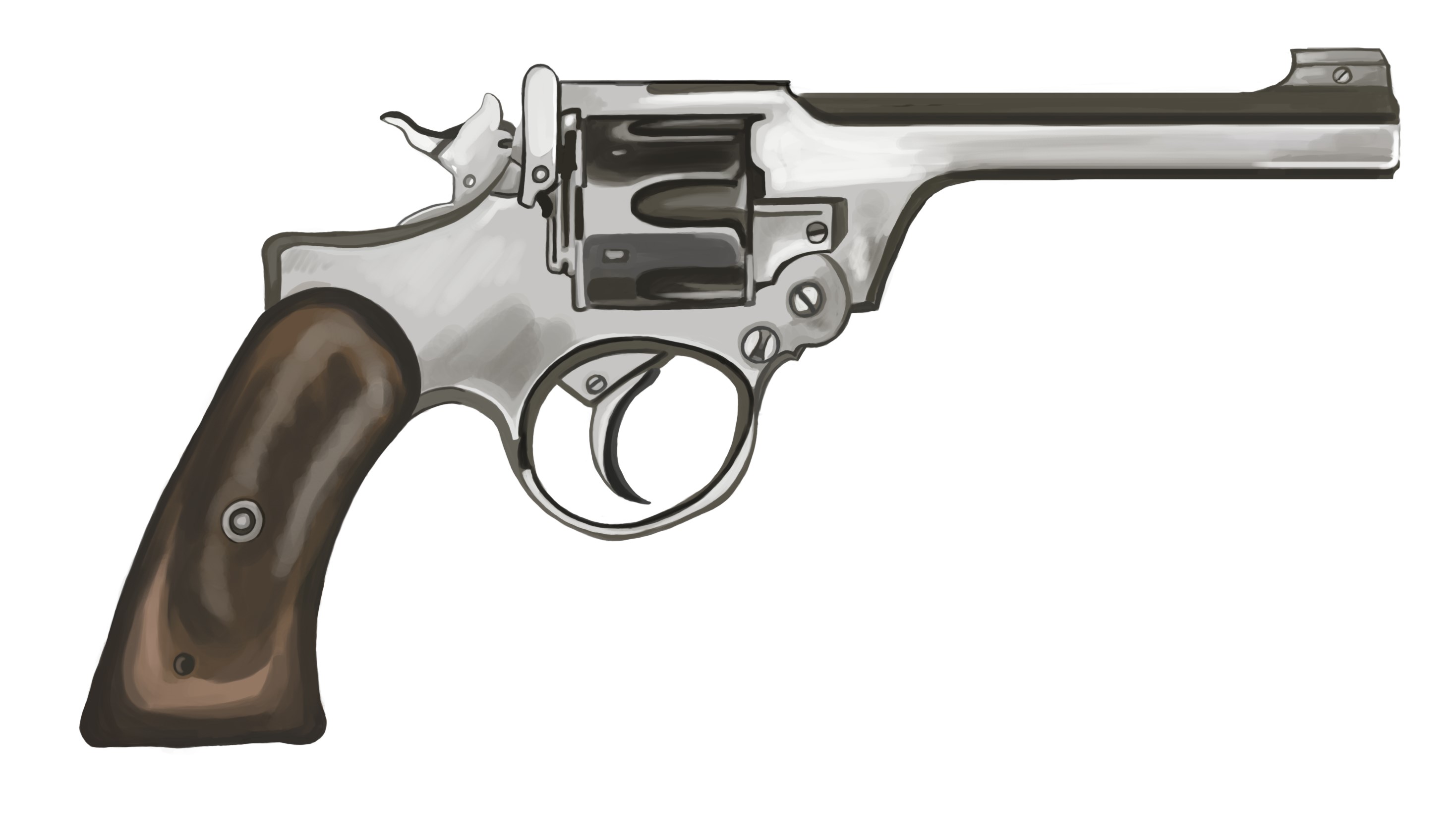 Painting of a Revolver HD Wallpaper