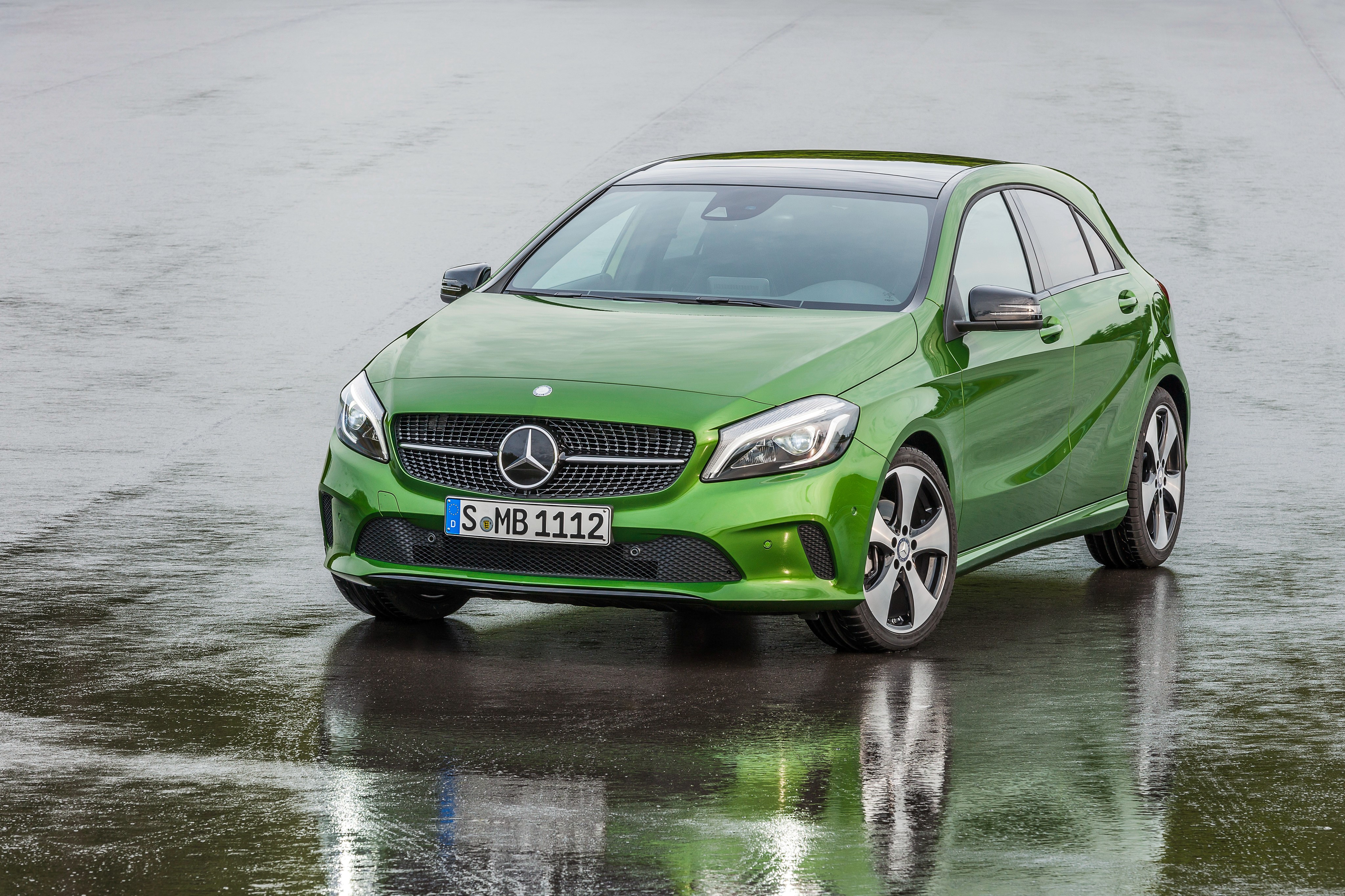 Green 2015 Mercedes-Benz A 250 Sport W176 HD Wallpaper