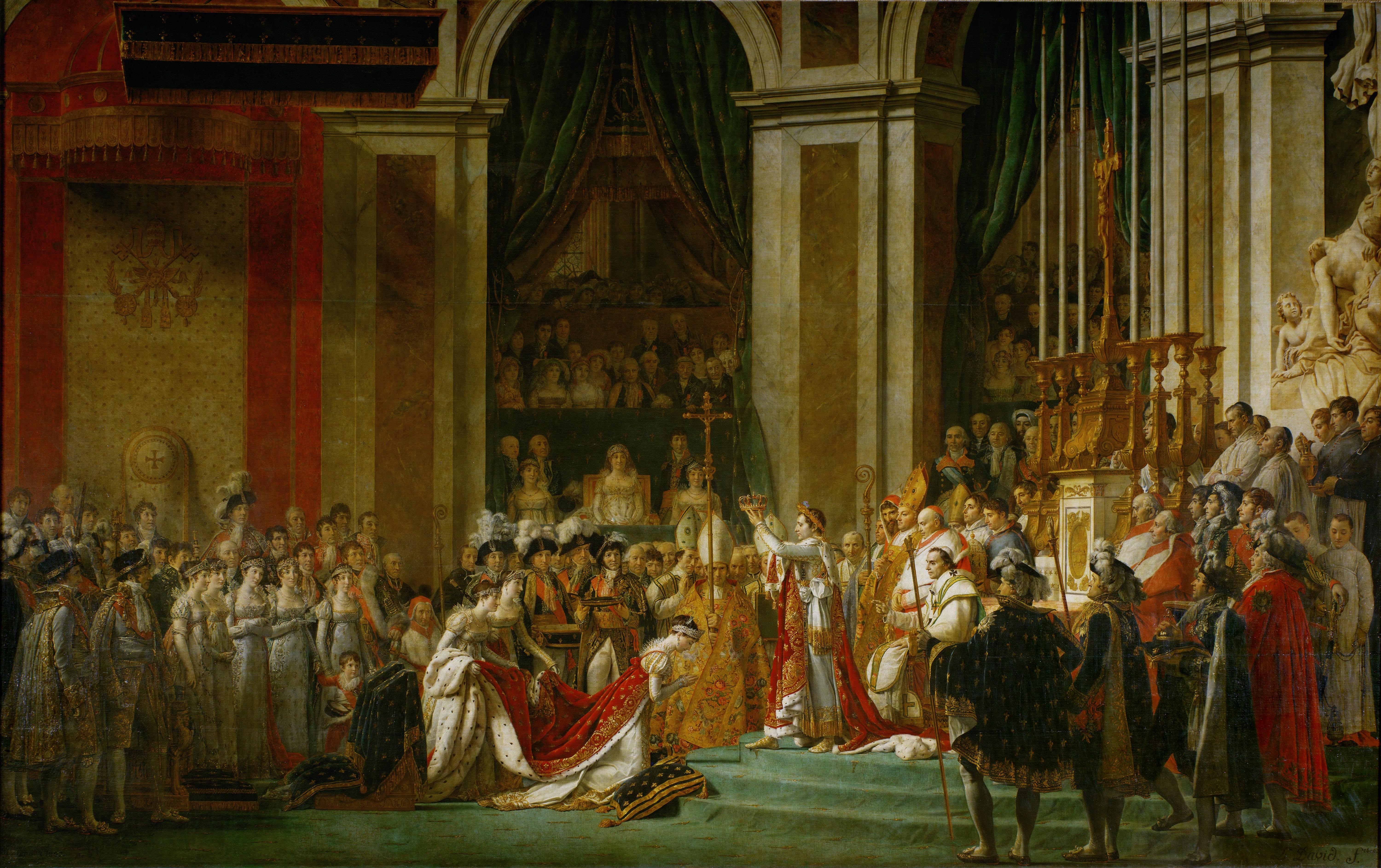 The Coronation of Napoleon by Jacques-Louis David HD Wallpaper