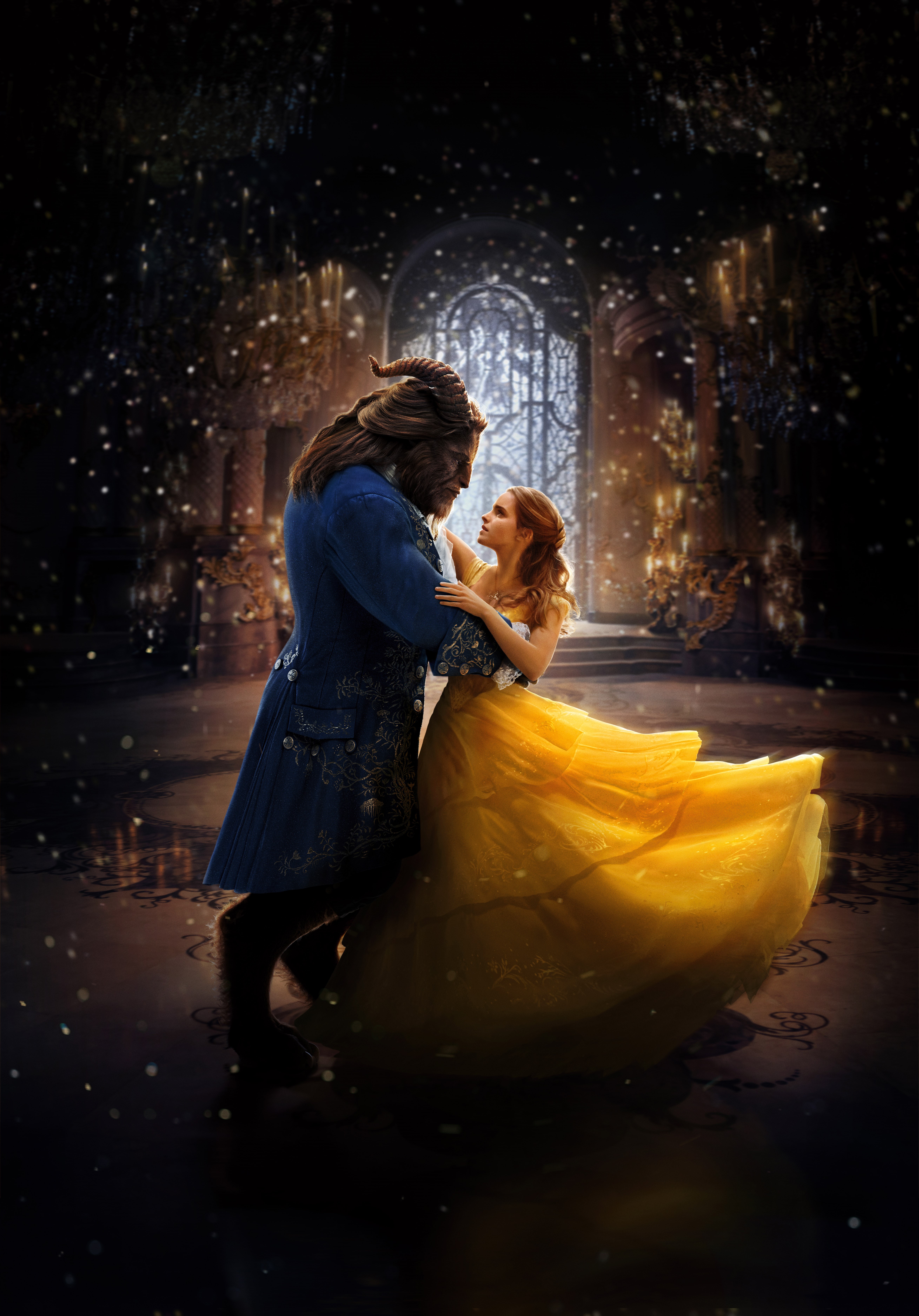 Beauty and the Beast 2017: Belle and the Beast Dancing HD Phone Wallpaper