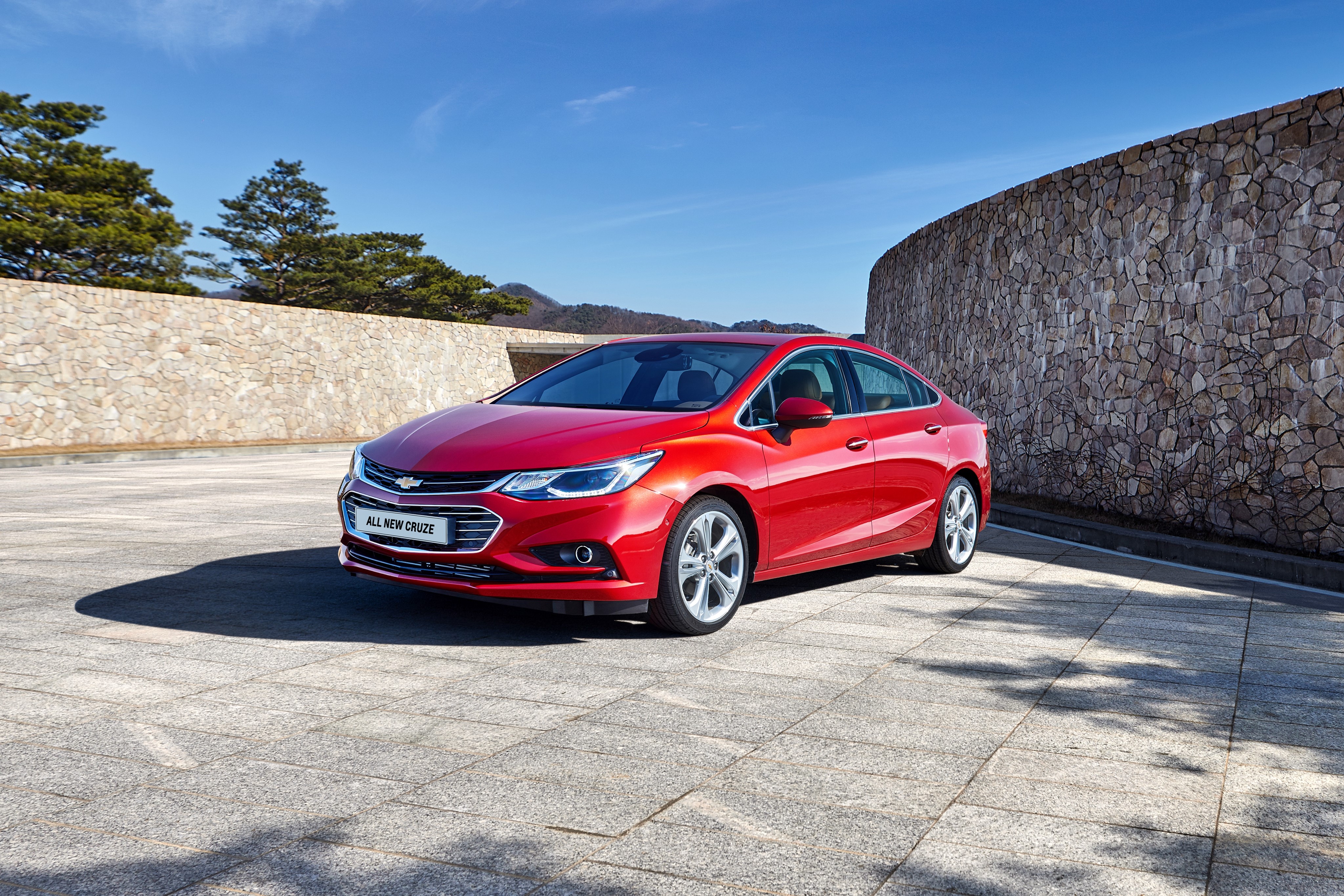Red 2017 Chevrolet Cruze KR-spec HD Wallpaper