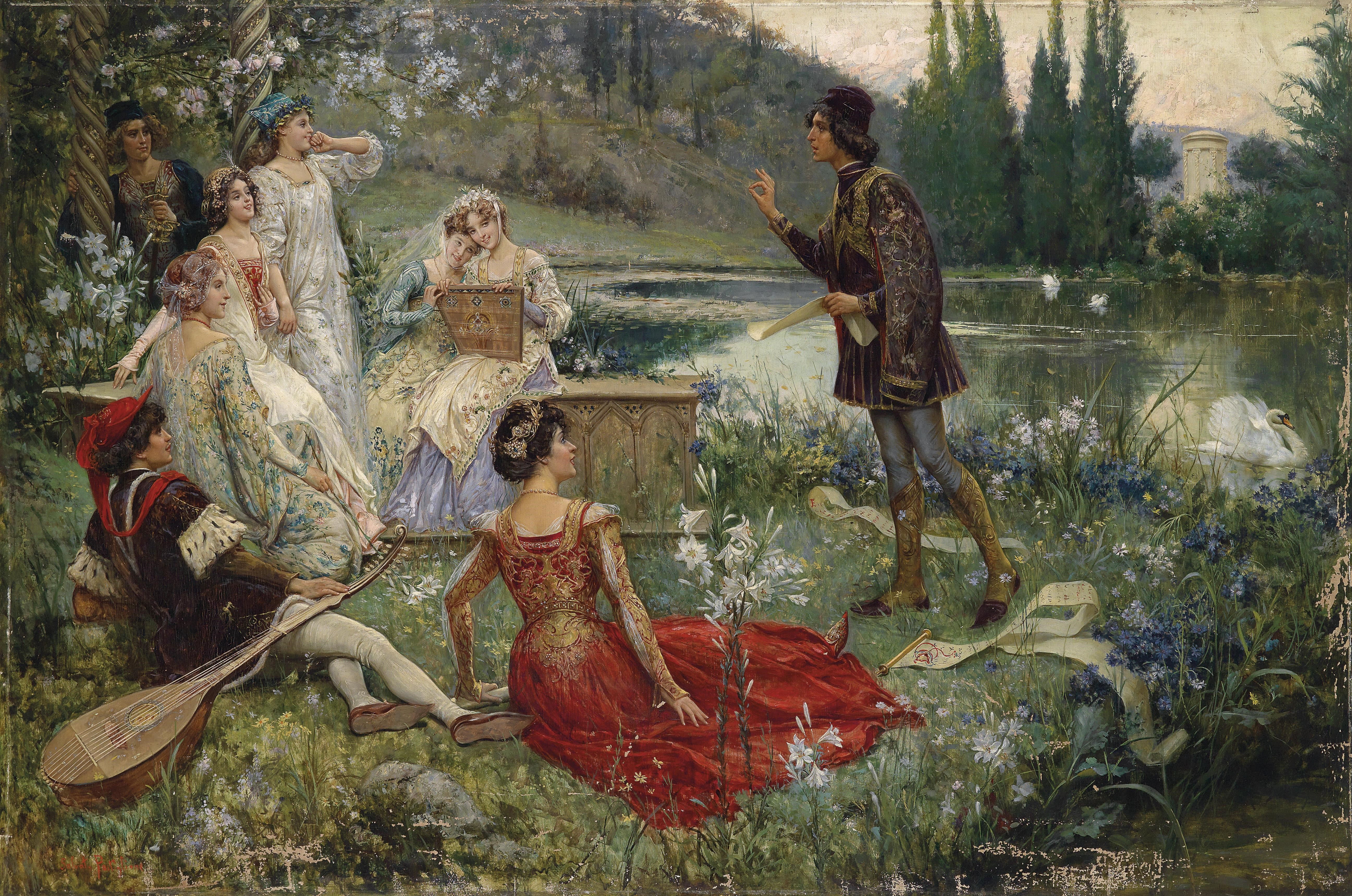 Salvatore Postiglione's "The Poet's Garden" HD Wallpaper