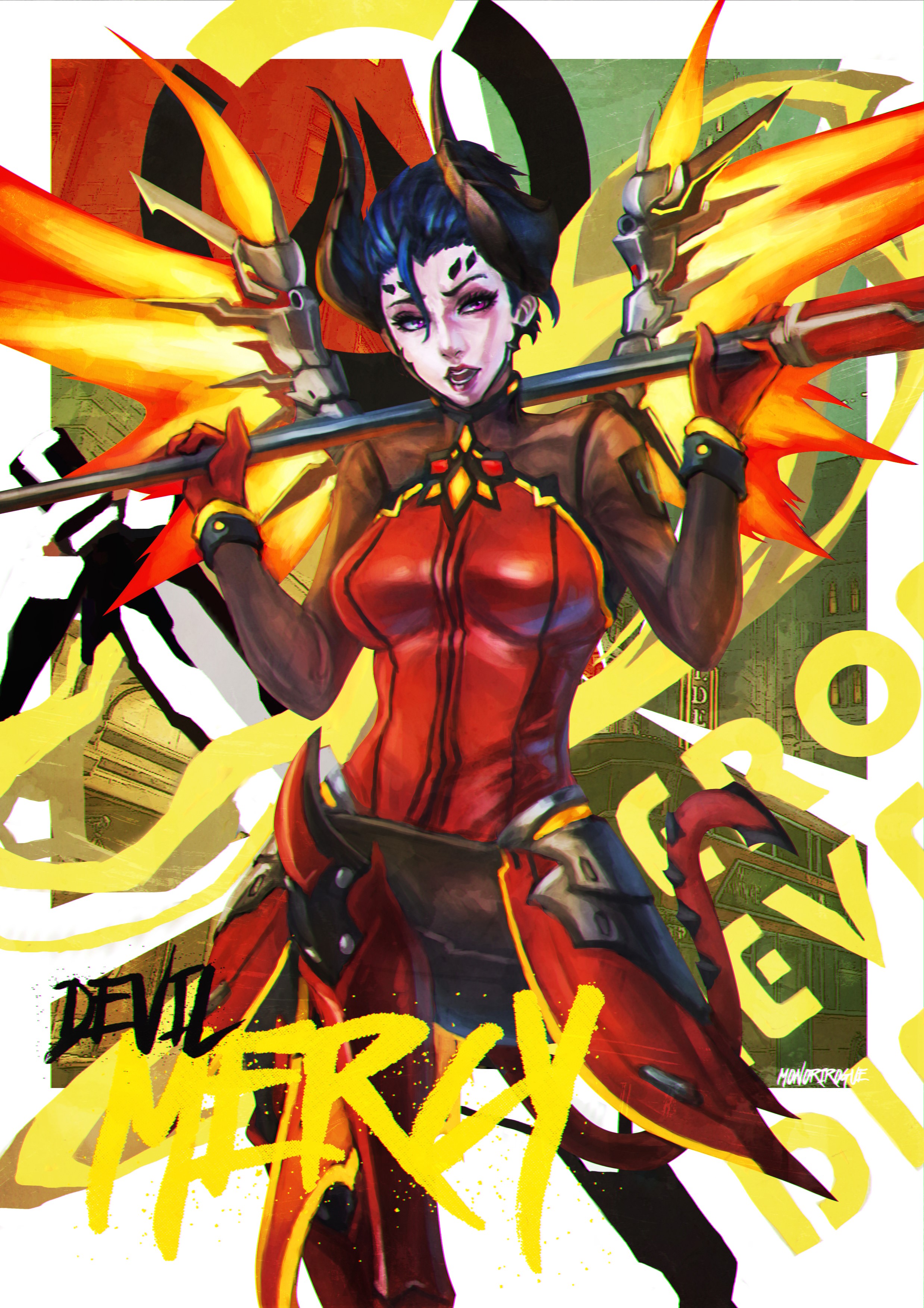 Devil Mercy from Overwatch HD Phone Wallpaper