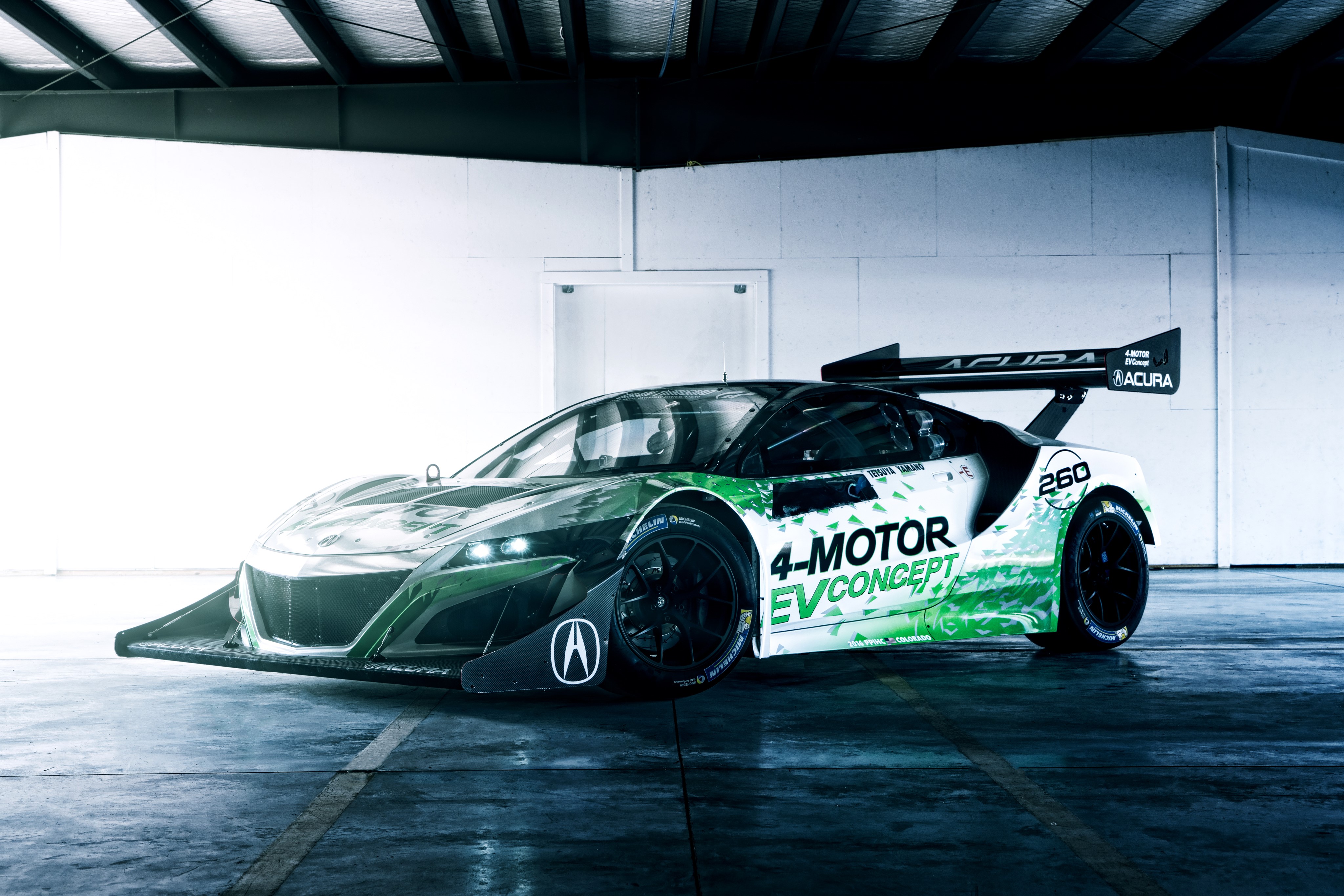 Acura 4-Motor EV Concept race car HD Wallpaper