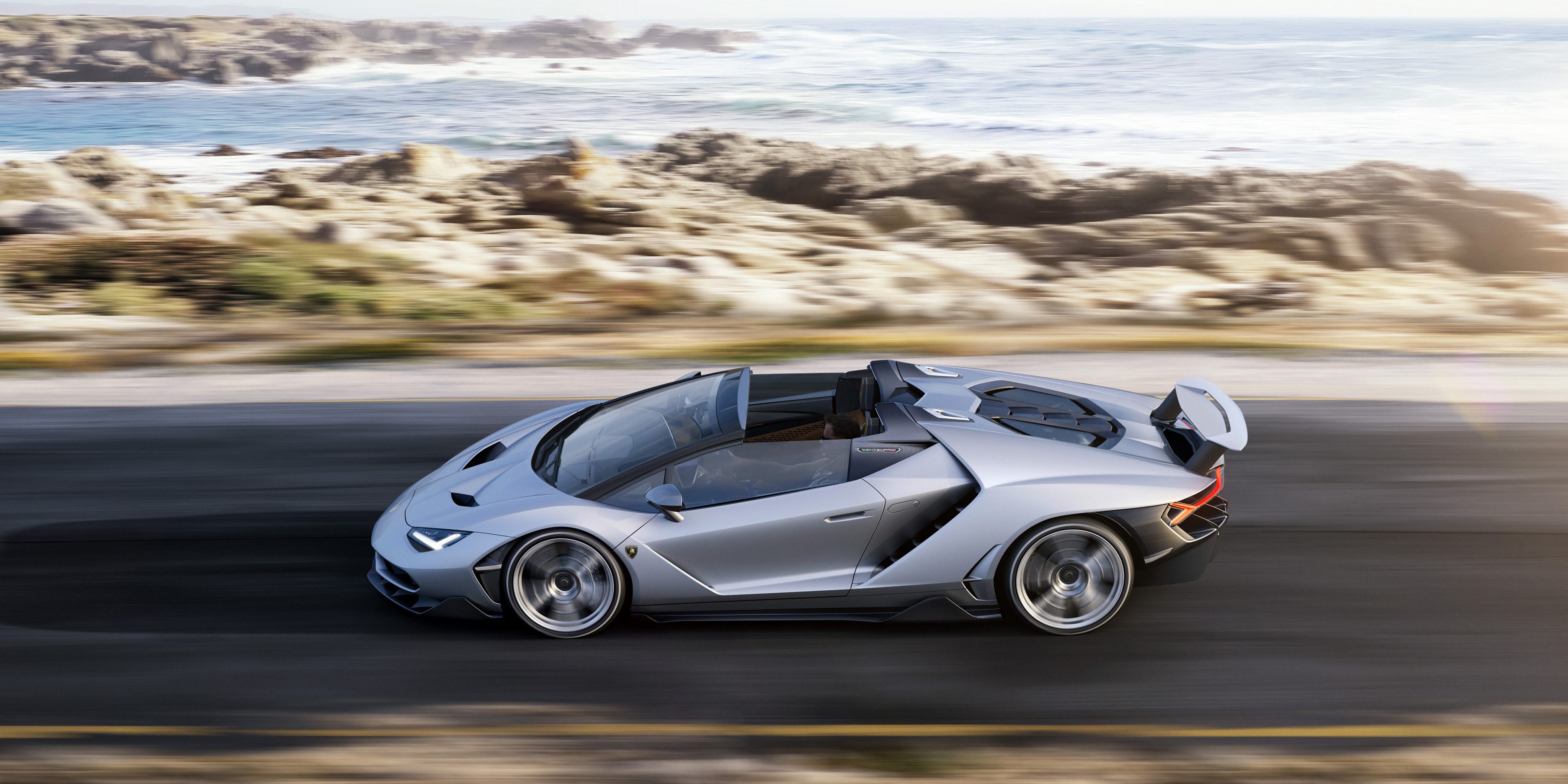 Lamborghini Centenario Roadster in Motion HD Wallpaper