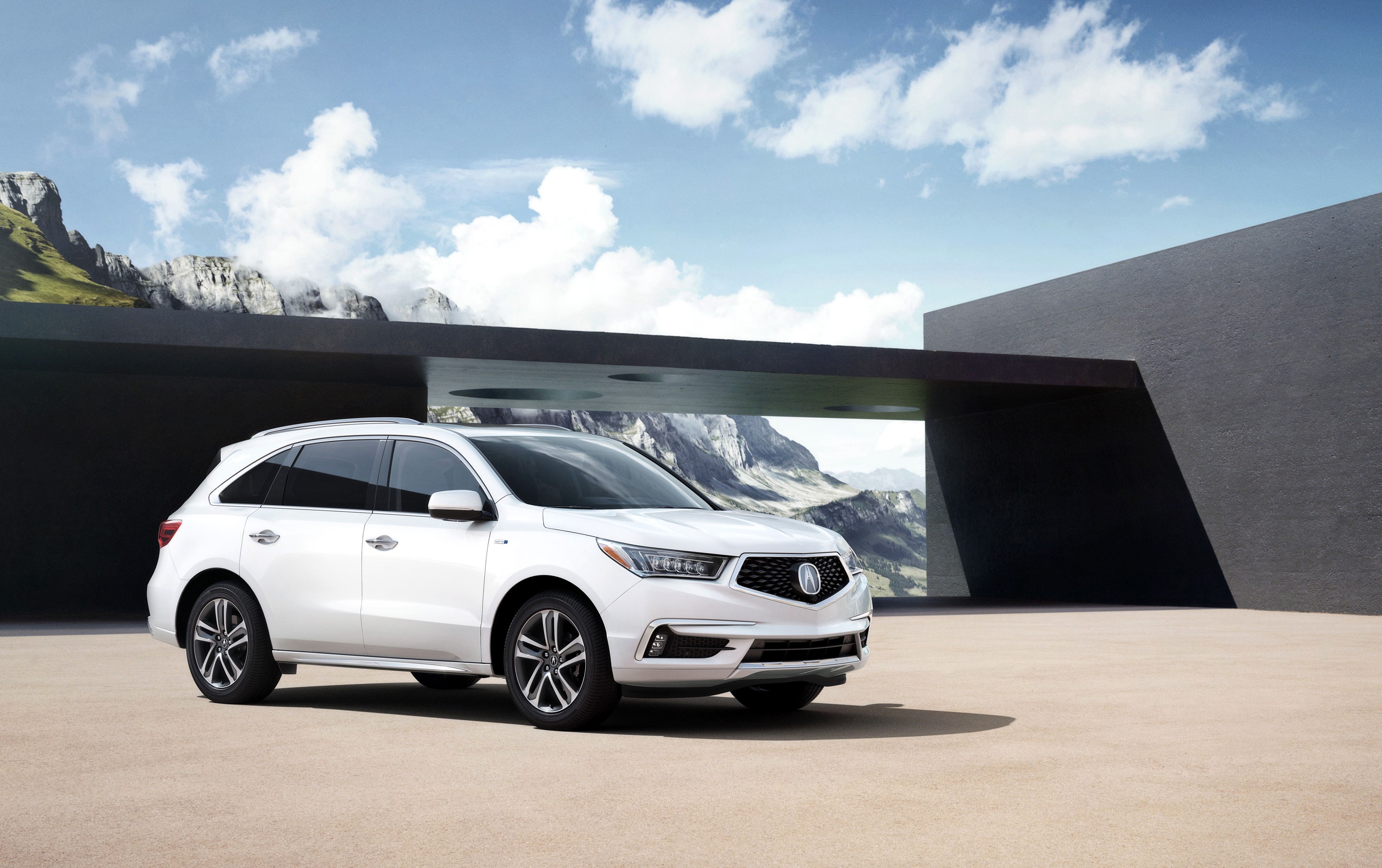 White 2017 Acura MDX SUV HD Wallpaper