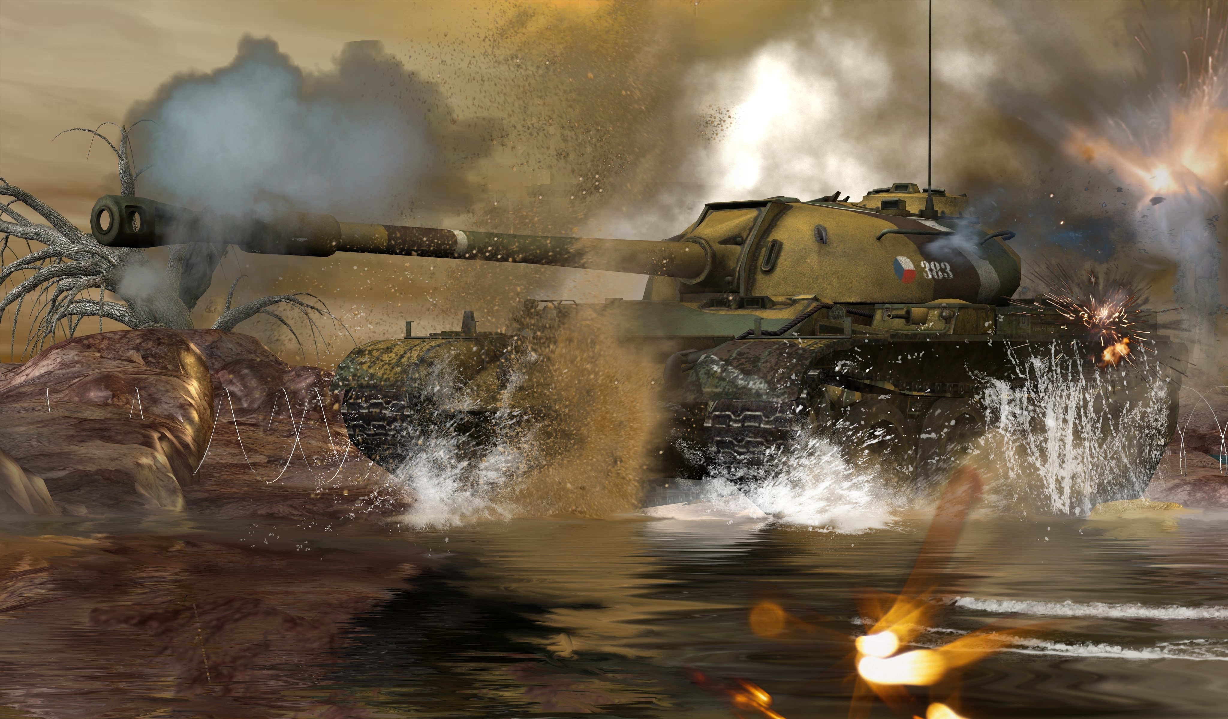 4K T-54 Tank in Combat HD Wallpaper