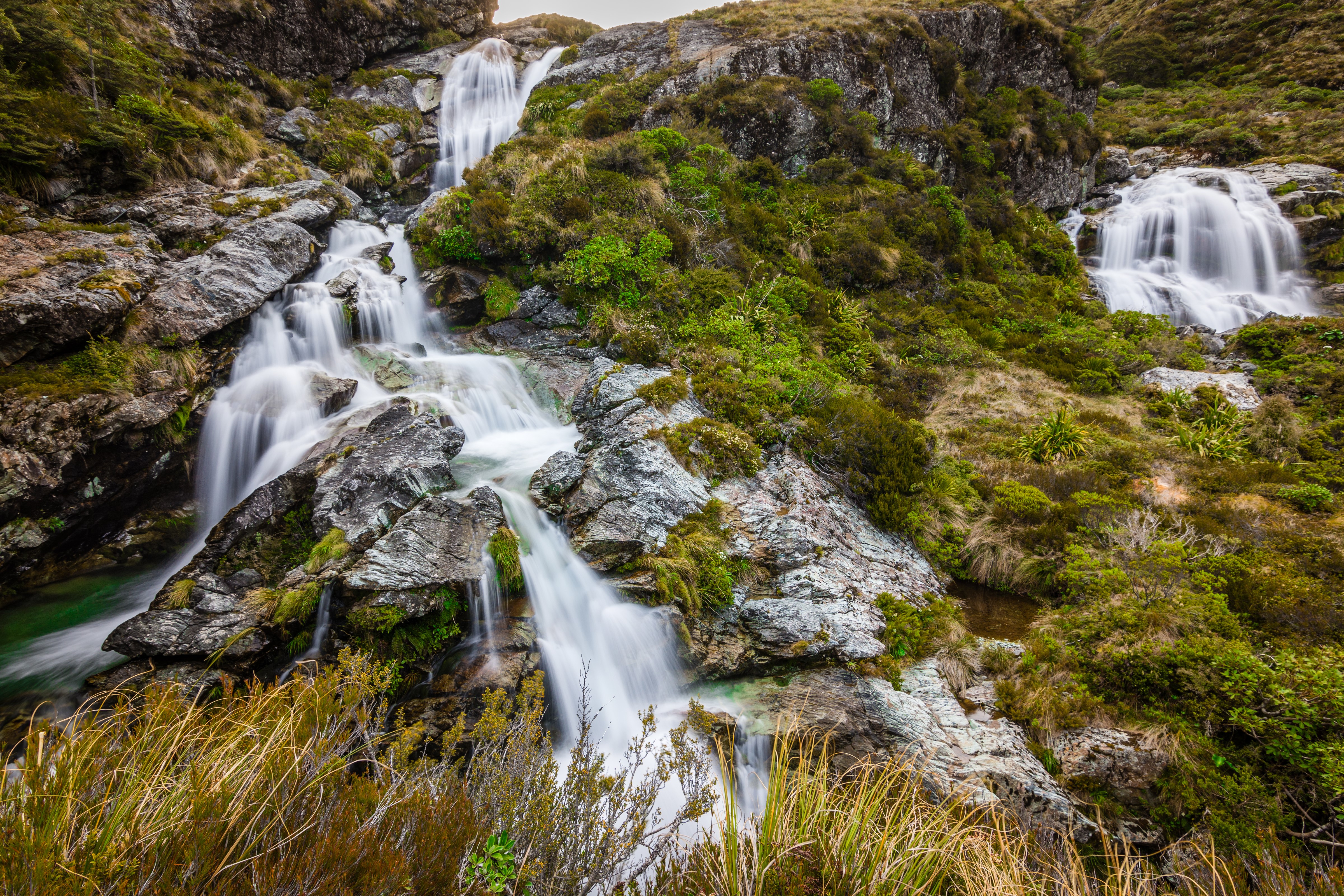 Routeburn Falls, New Zealand HD Wallpaper