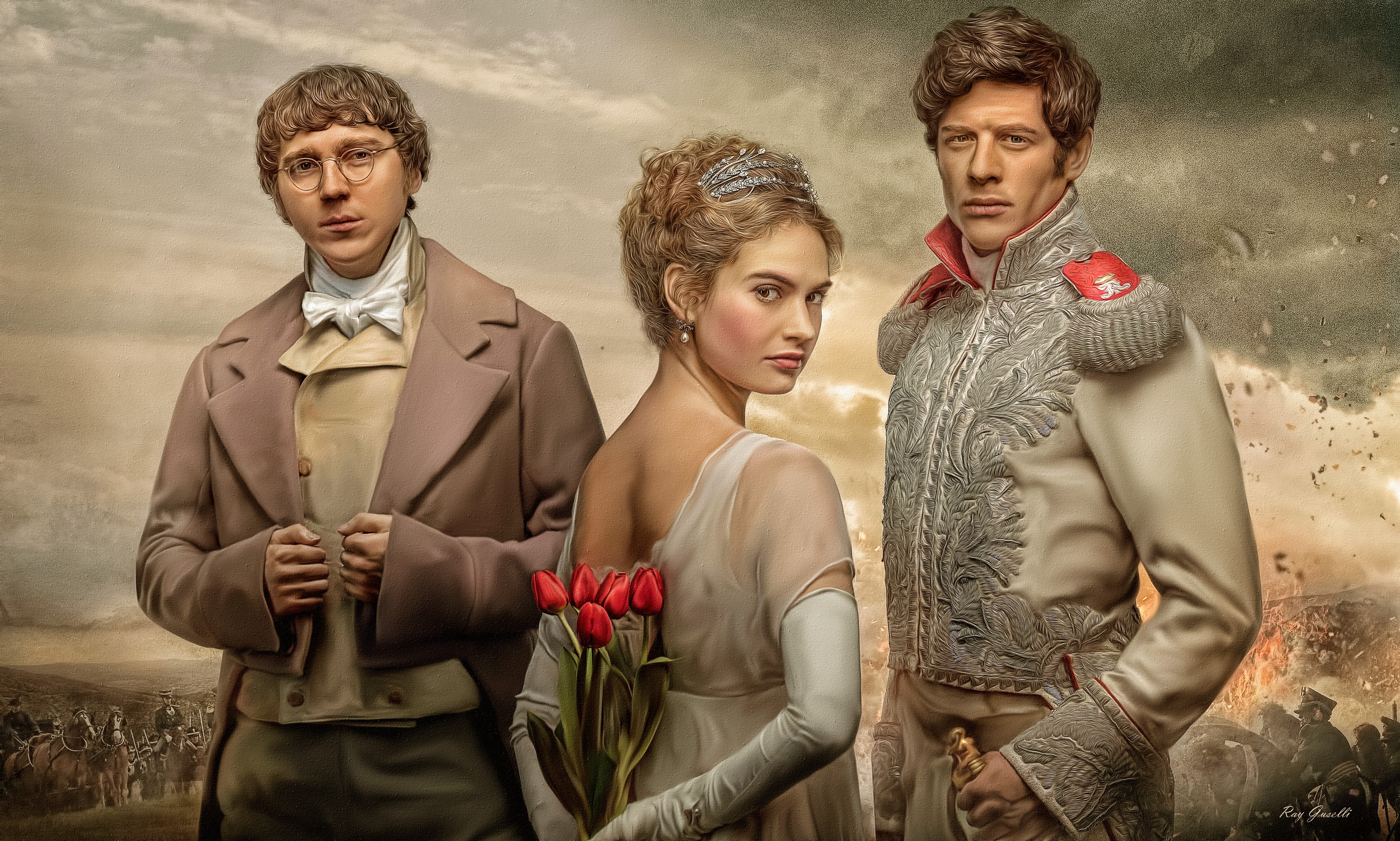 War and Peace (2016) with Paul Dano, Lily James, James Norton HD Wallpaper