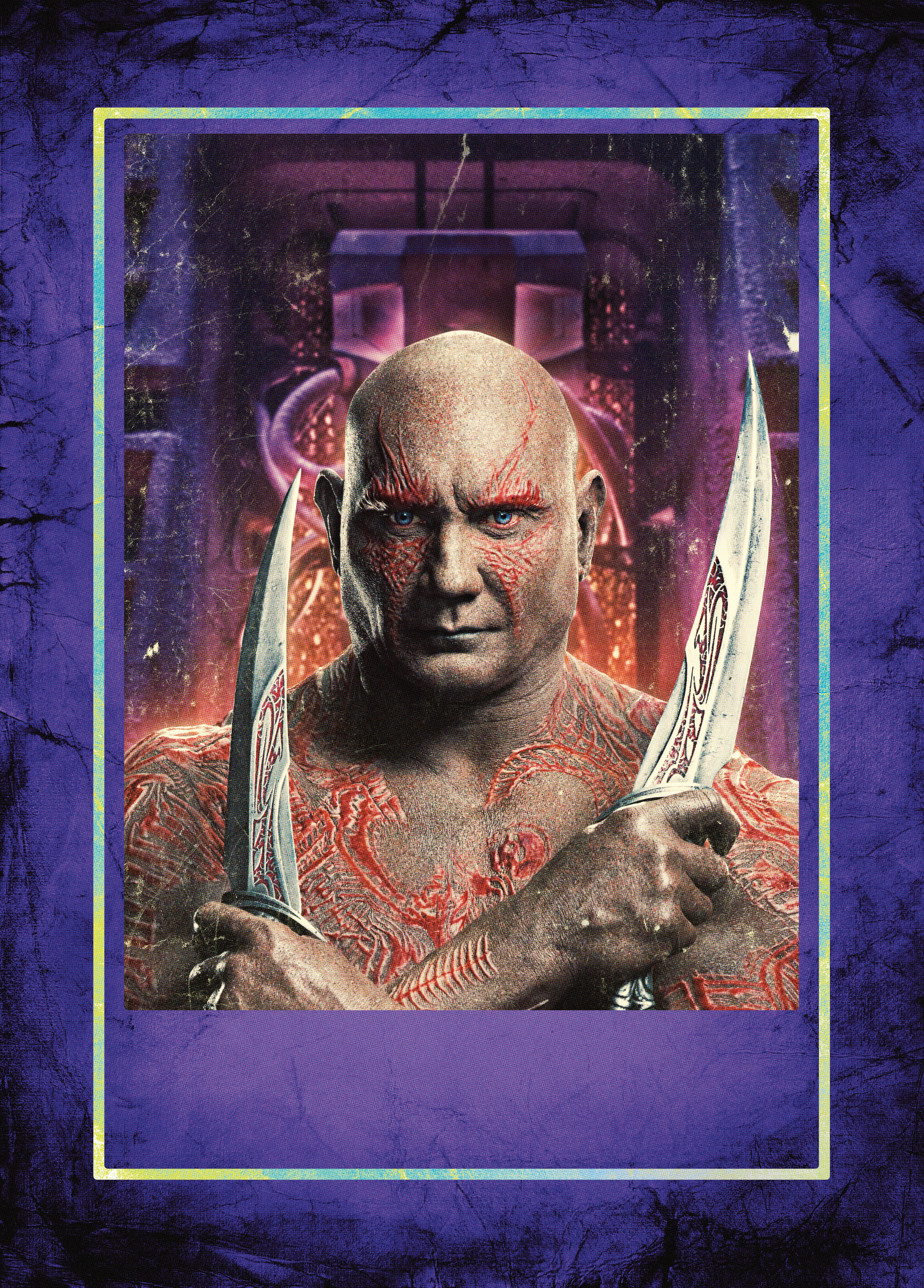 Drax from Guardians of the Galaxy Vol. 2 with Knives HD Phone Wallpaper