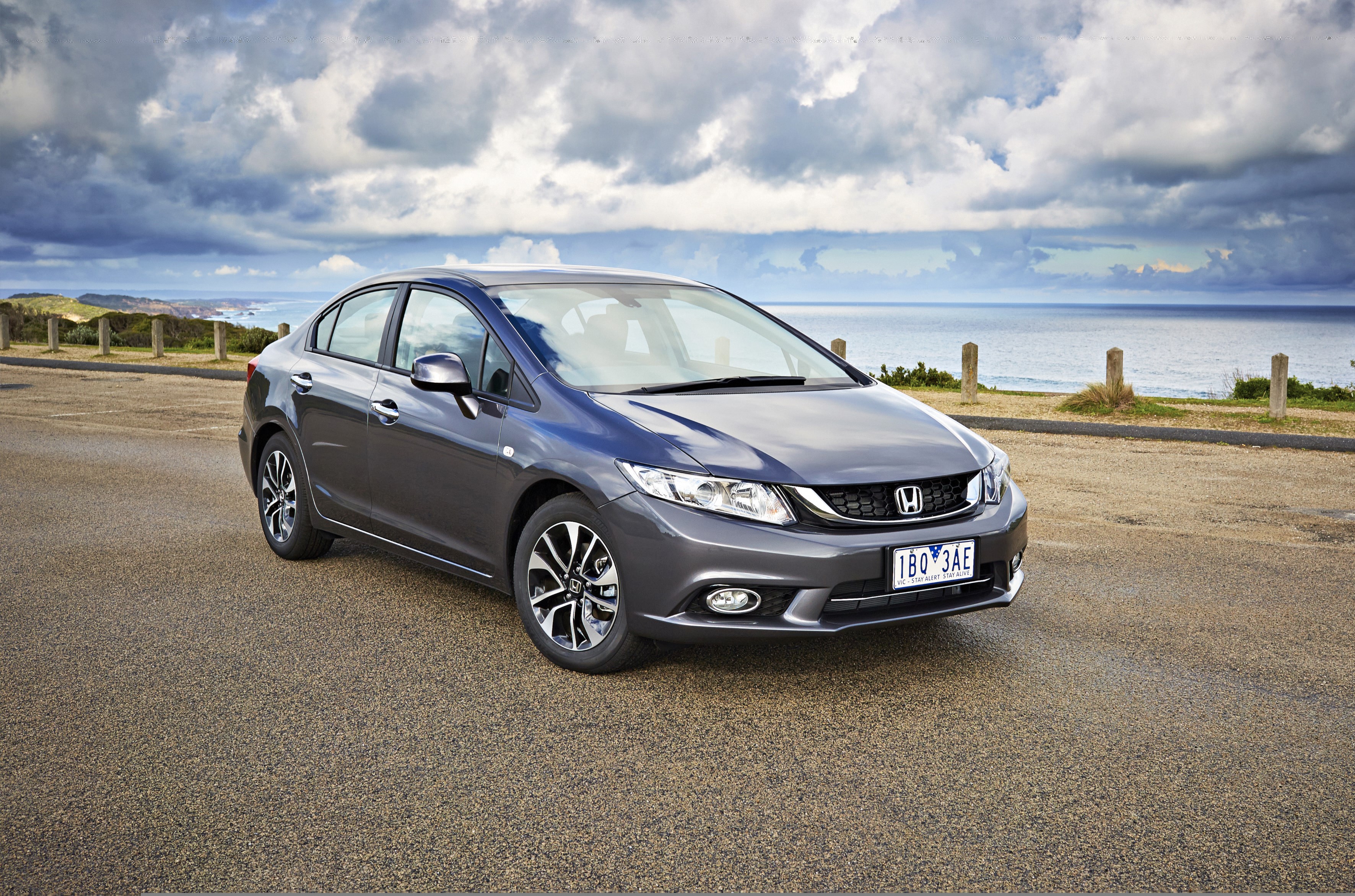 Grey 2014 Honda Civic Sedan HD Wallpaper