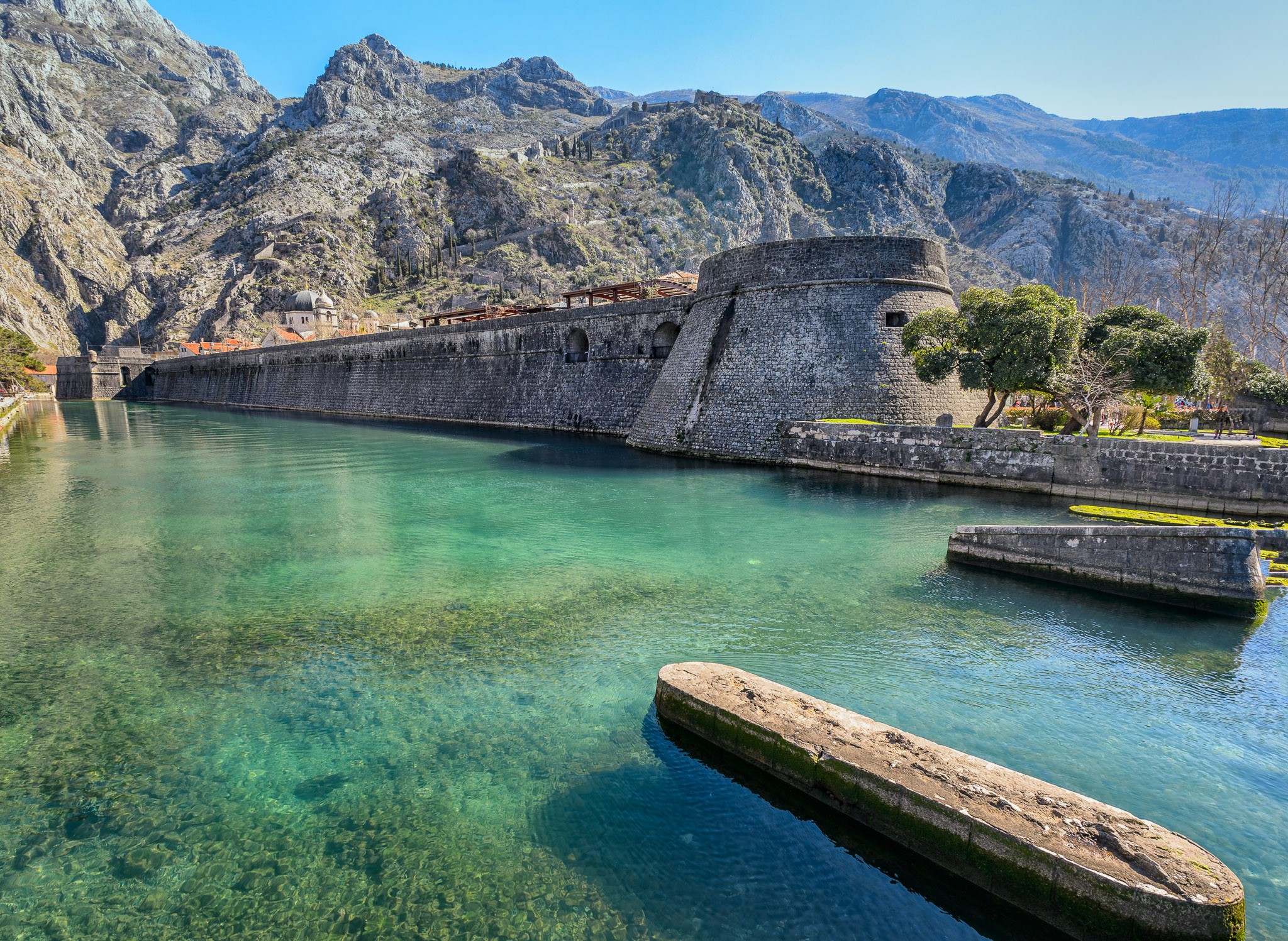Kotor Fortress walls and fortifications in Montenegro HD Wallpaper
