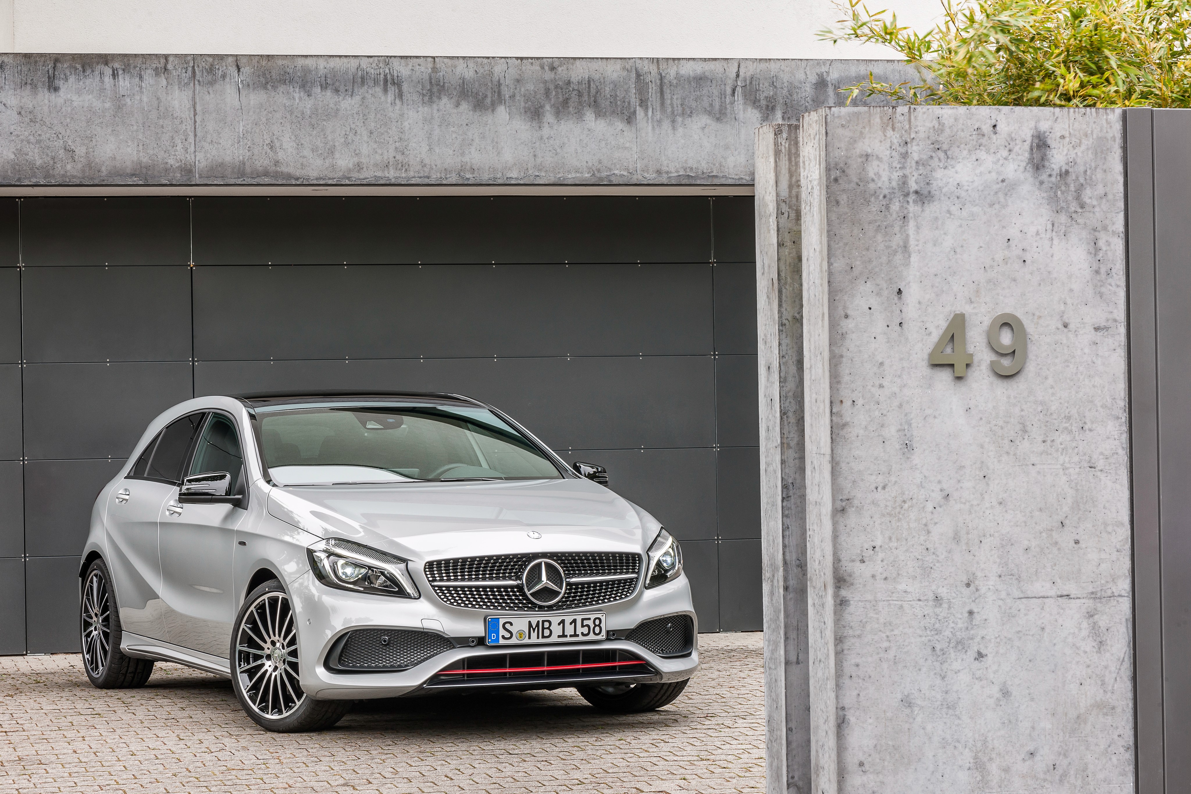 Silver 2015 Mercedes-Benz A 45 AMG 4MATIC W176 HD Wallpaper