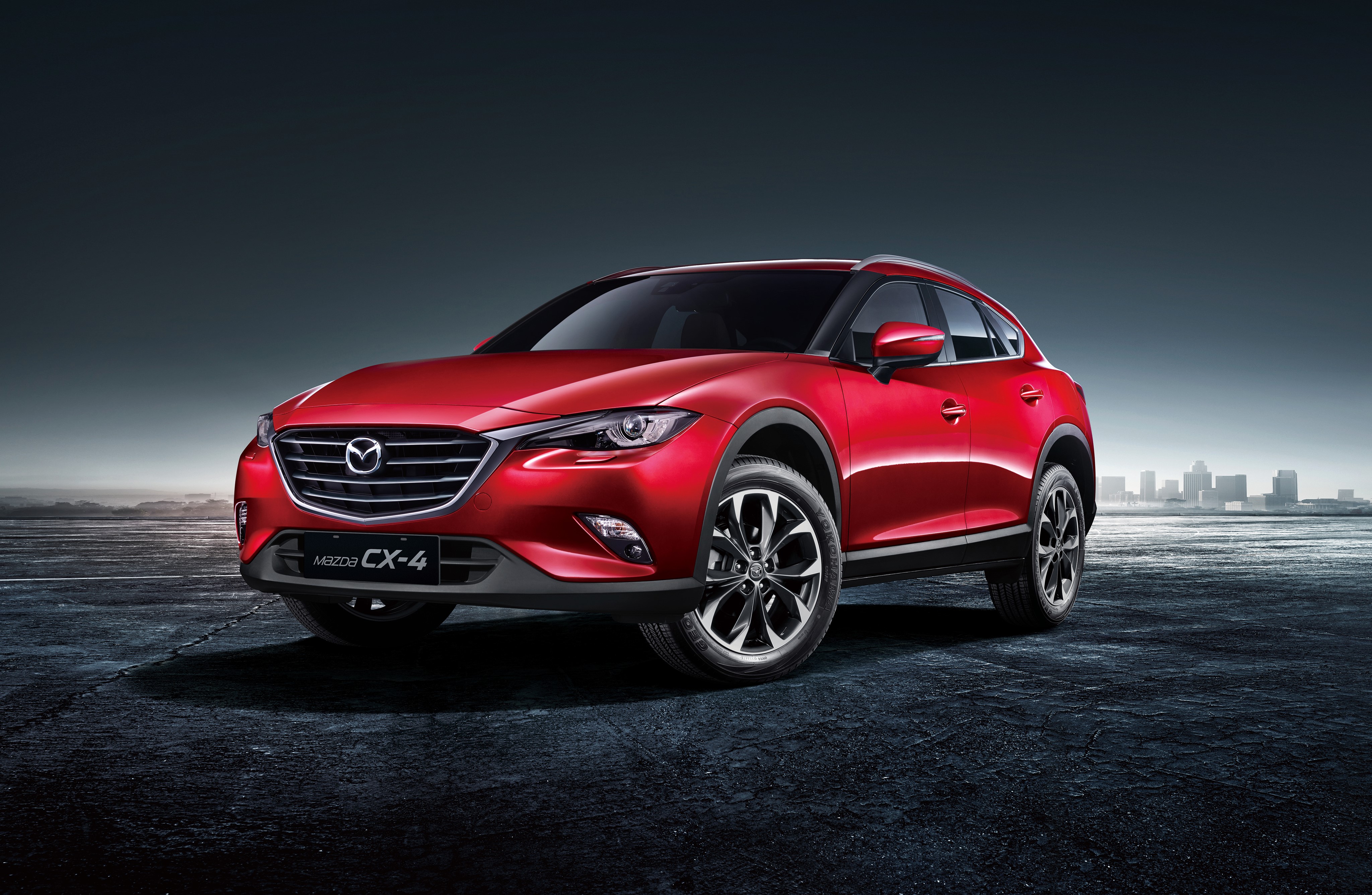 Red Mazda CX-4 2016 HD Wallpaper