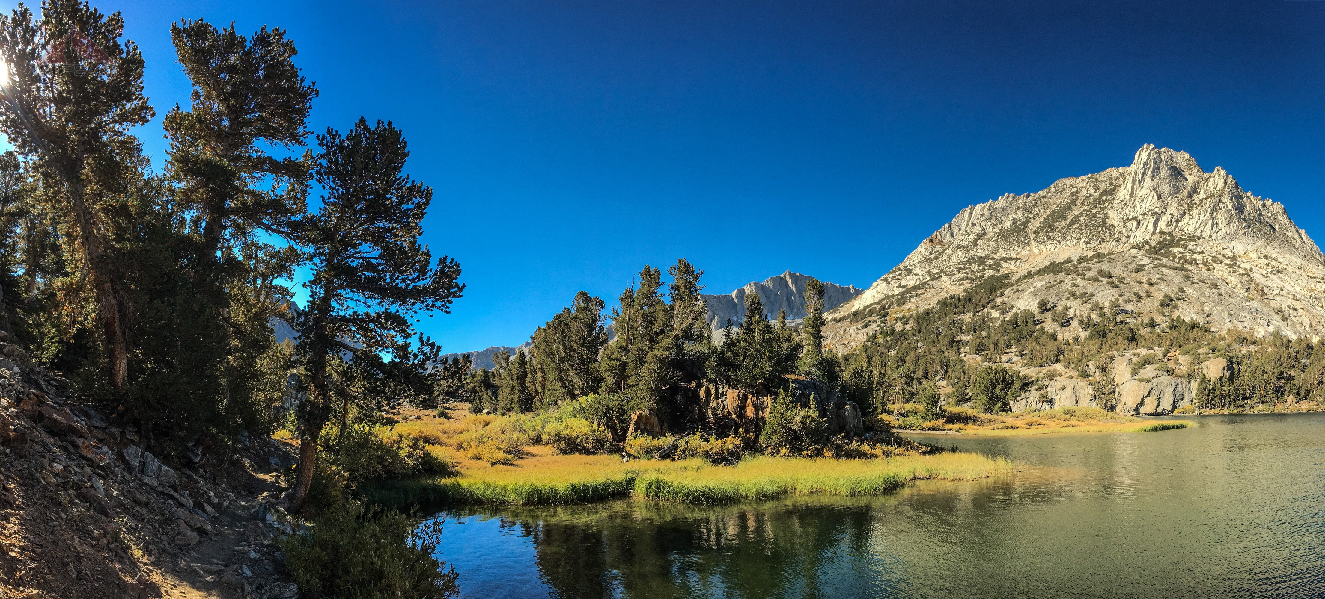 4K Long Lake Mountains, California HD Wallpaper