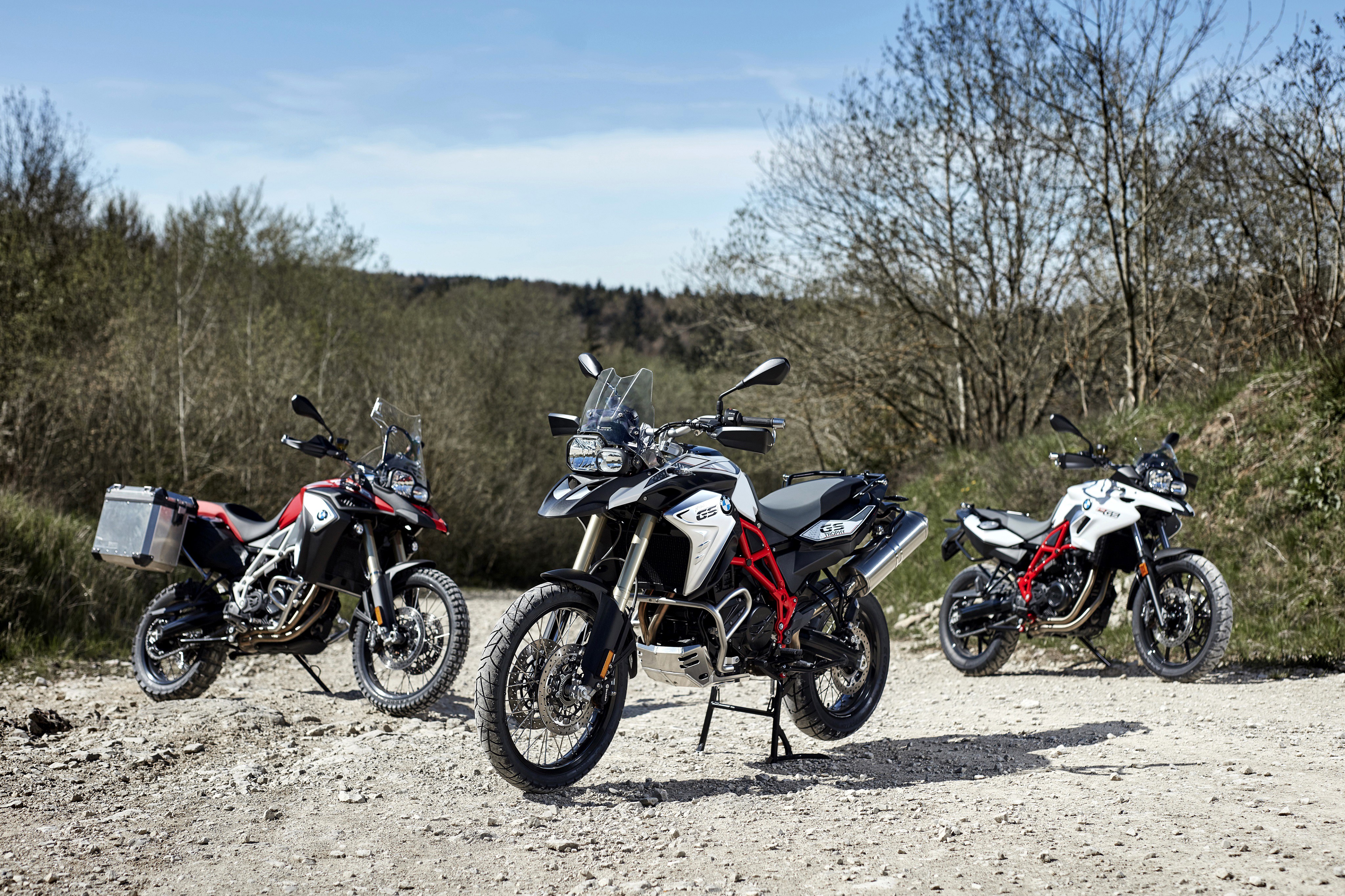 Three BMW F Series GS Motorcycles HD Wallpaper