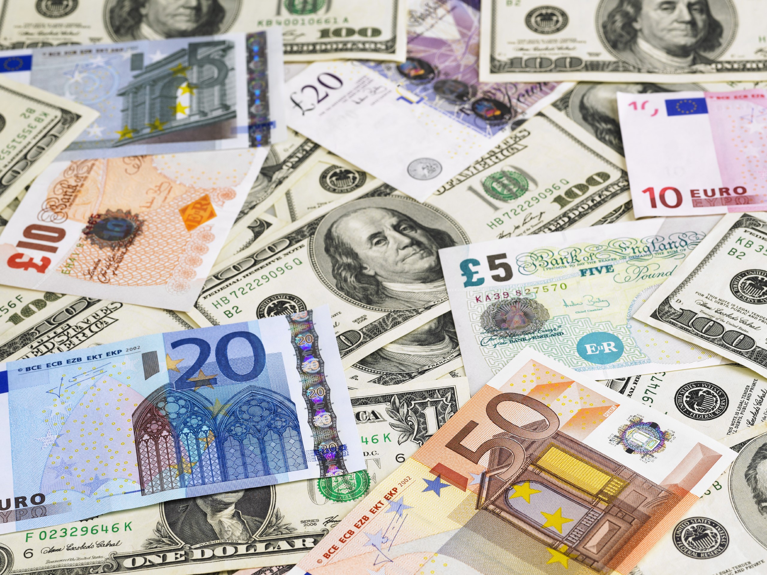 US Dollars, Euros, and British Pounds Banknotes HD Wallpaper