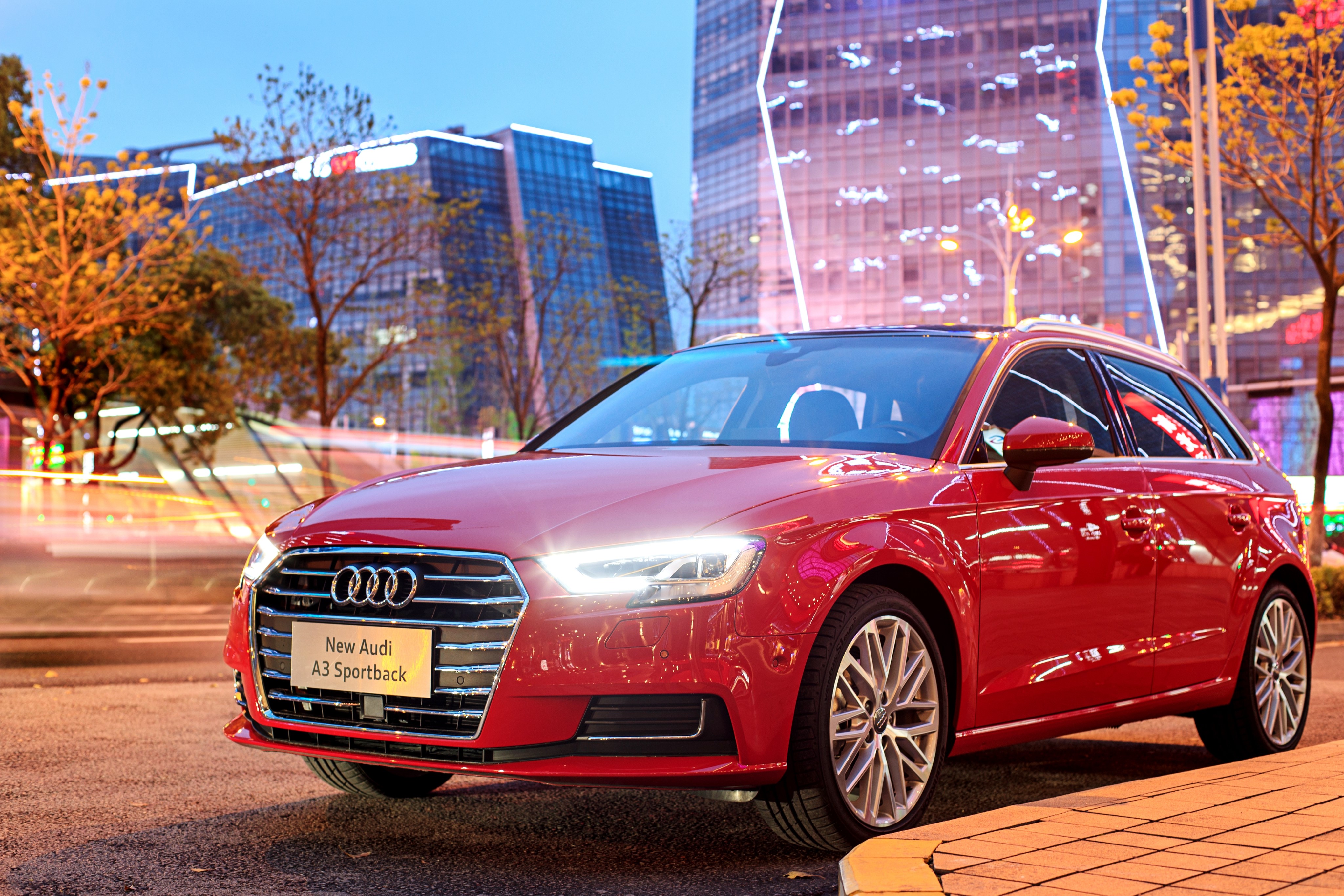 Red Audi A3 Sportback 35 TFSI 4K HD Wallpaper