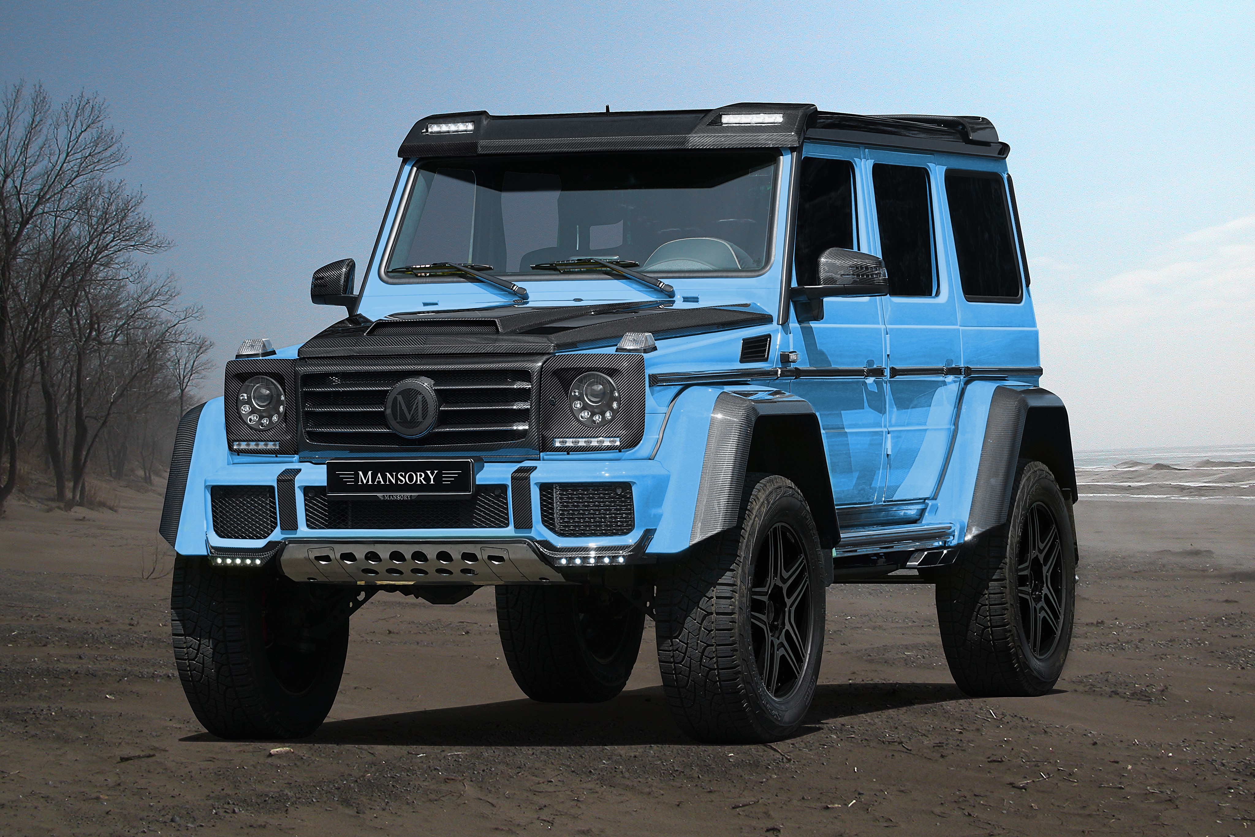 4K Mansory W463 Mercedes-Benz G-Class Light Blue HD Wallpaper