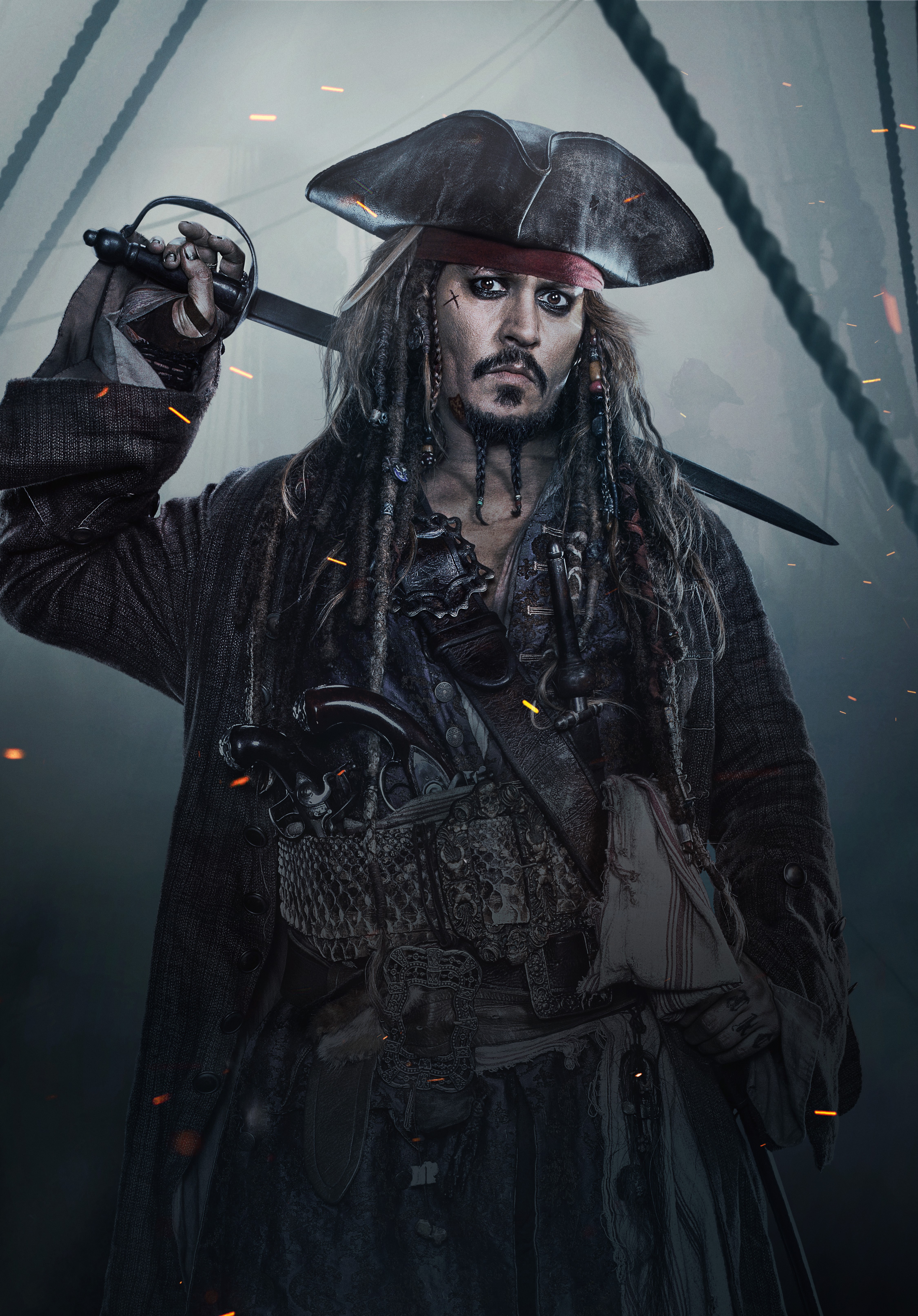 Captain Jack Sparrow from Pirates of the Caribbean HD Phone Wallpaper