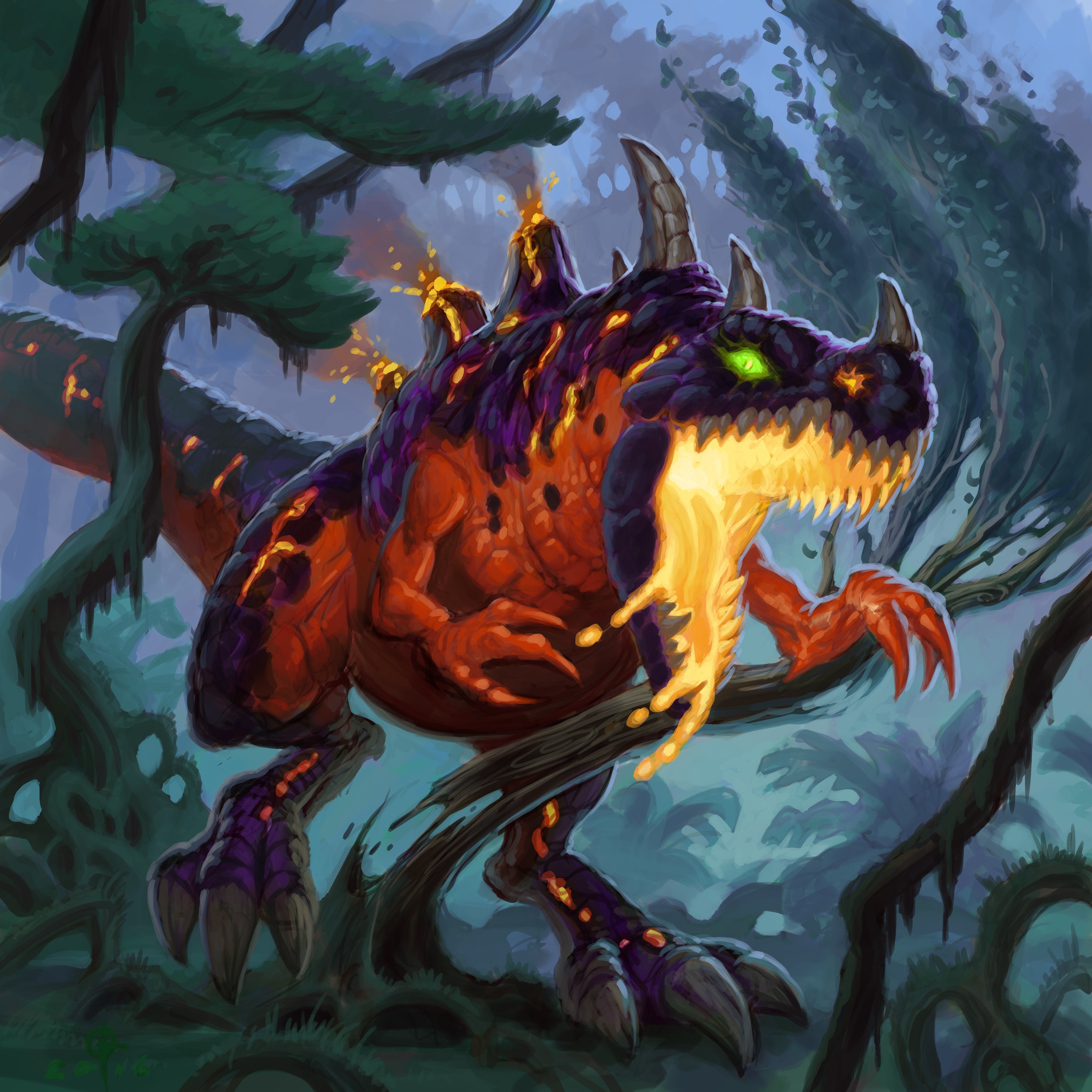 Volcanosaur from Hearthstone: Heroes of Warcraft HD Wallpaper