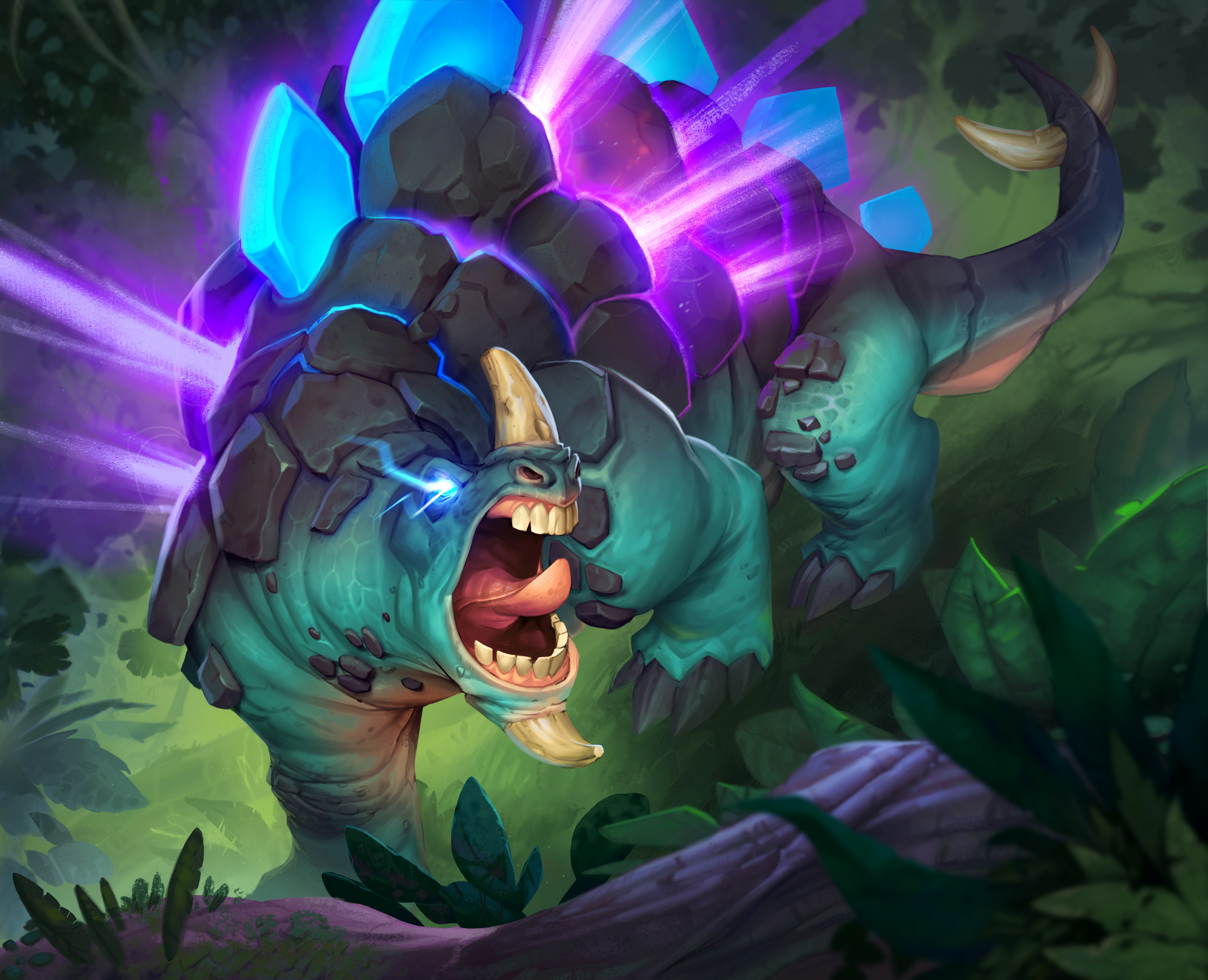 Rocky Carapace Dinosaur from Hearthstone: Heroes of Warcraft HD Wallpaper