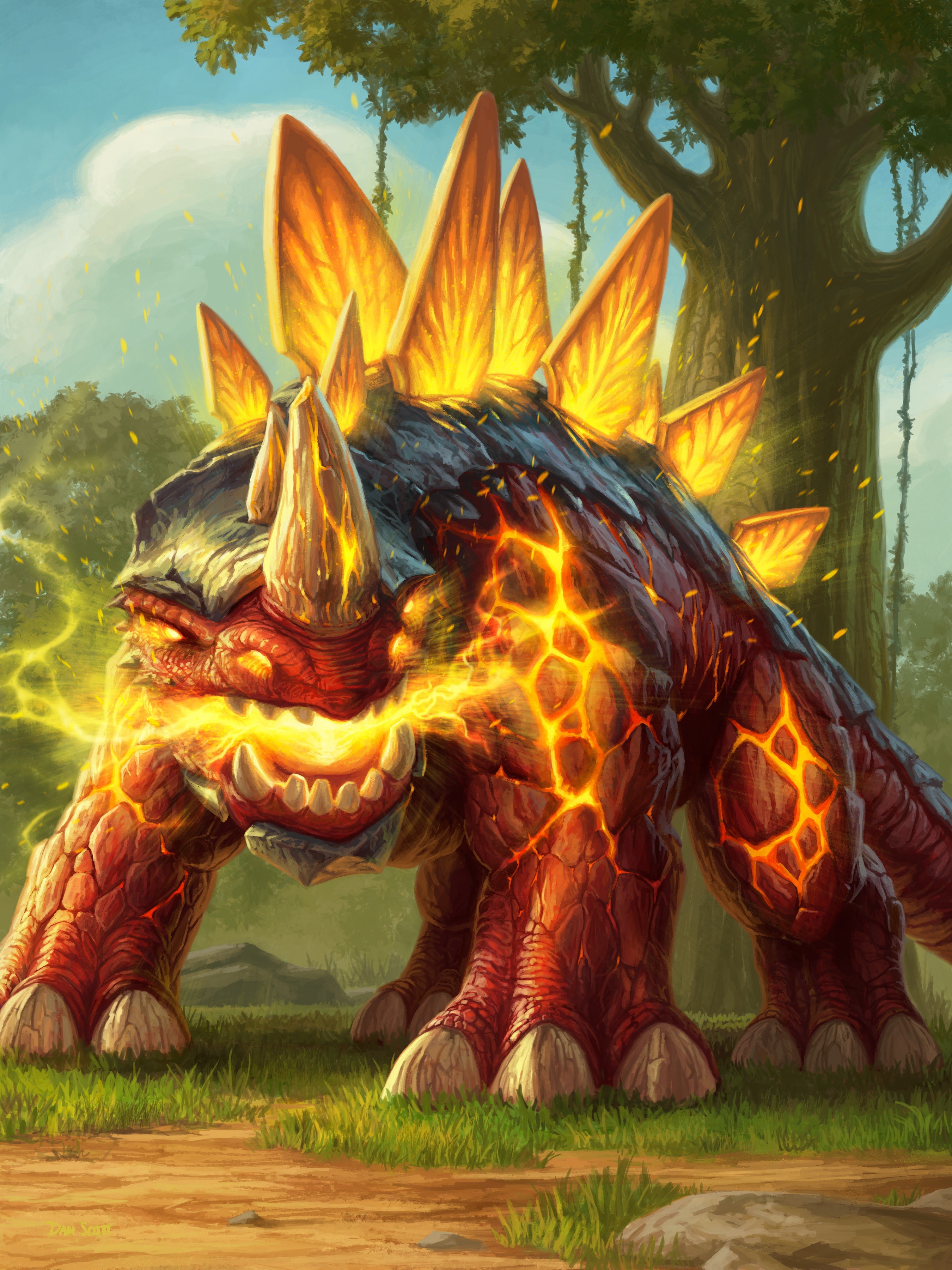 Lightfused Stegodon from Hearthstone: Heroes of Warcraft HD Phone Wallpaper