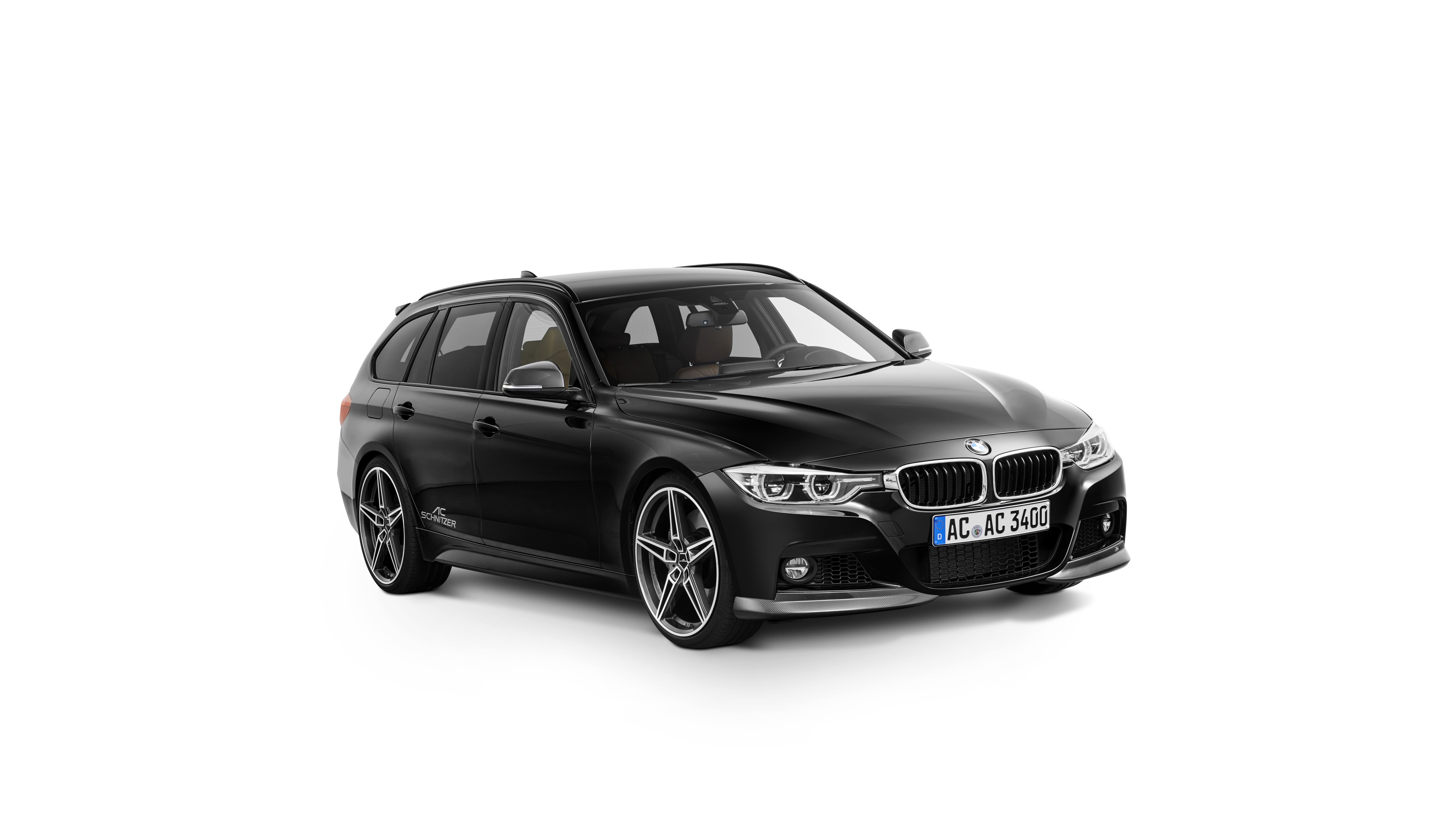 Black AC Schnitzer F31 BMW Estate car HD Wallpaper
