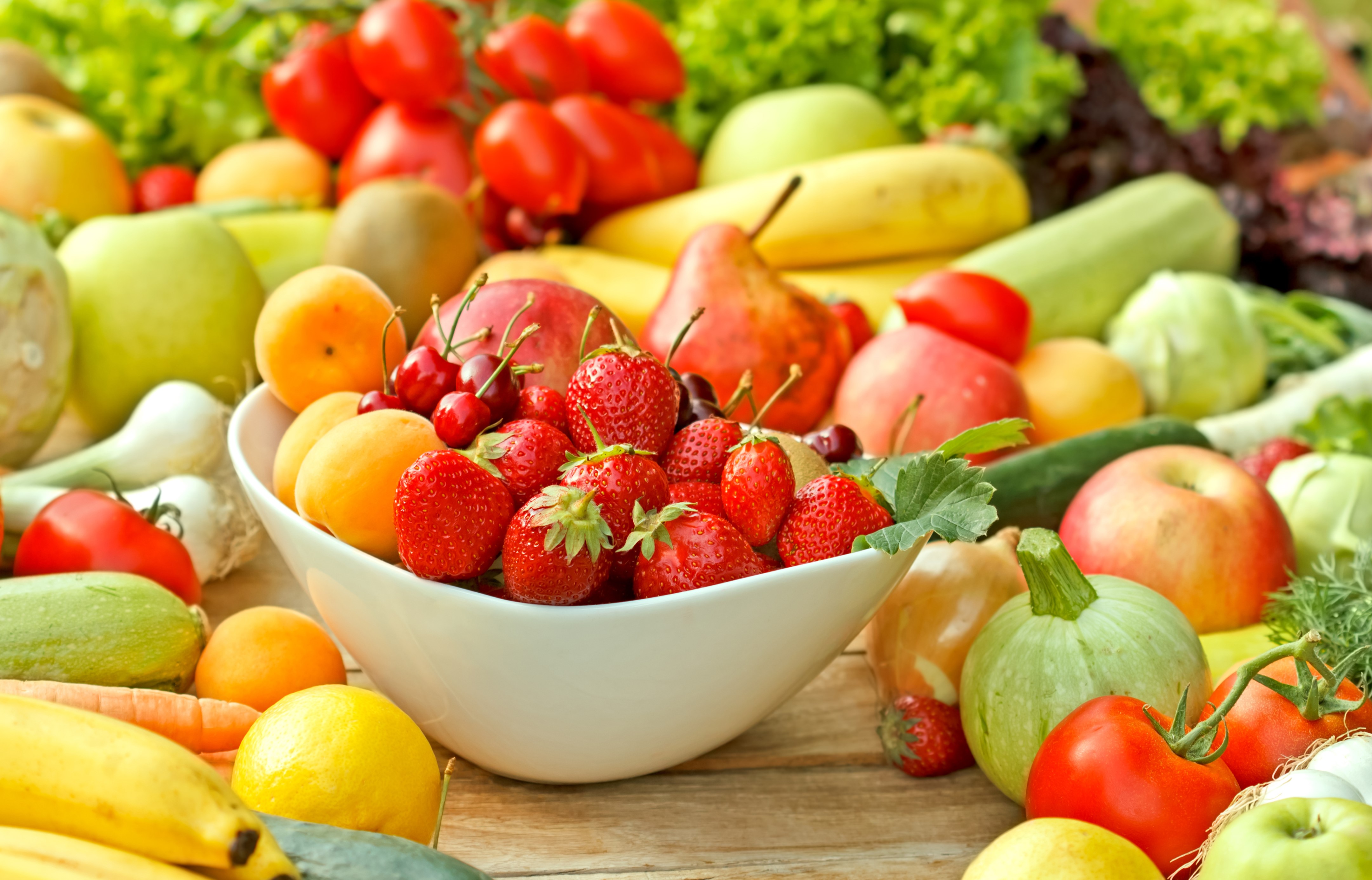4K Fruit and Vegetables Assortment HD Wallpaper