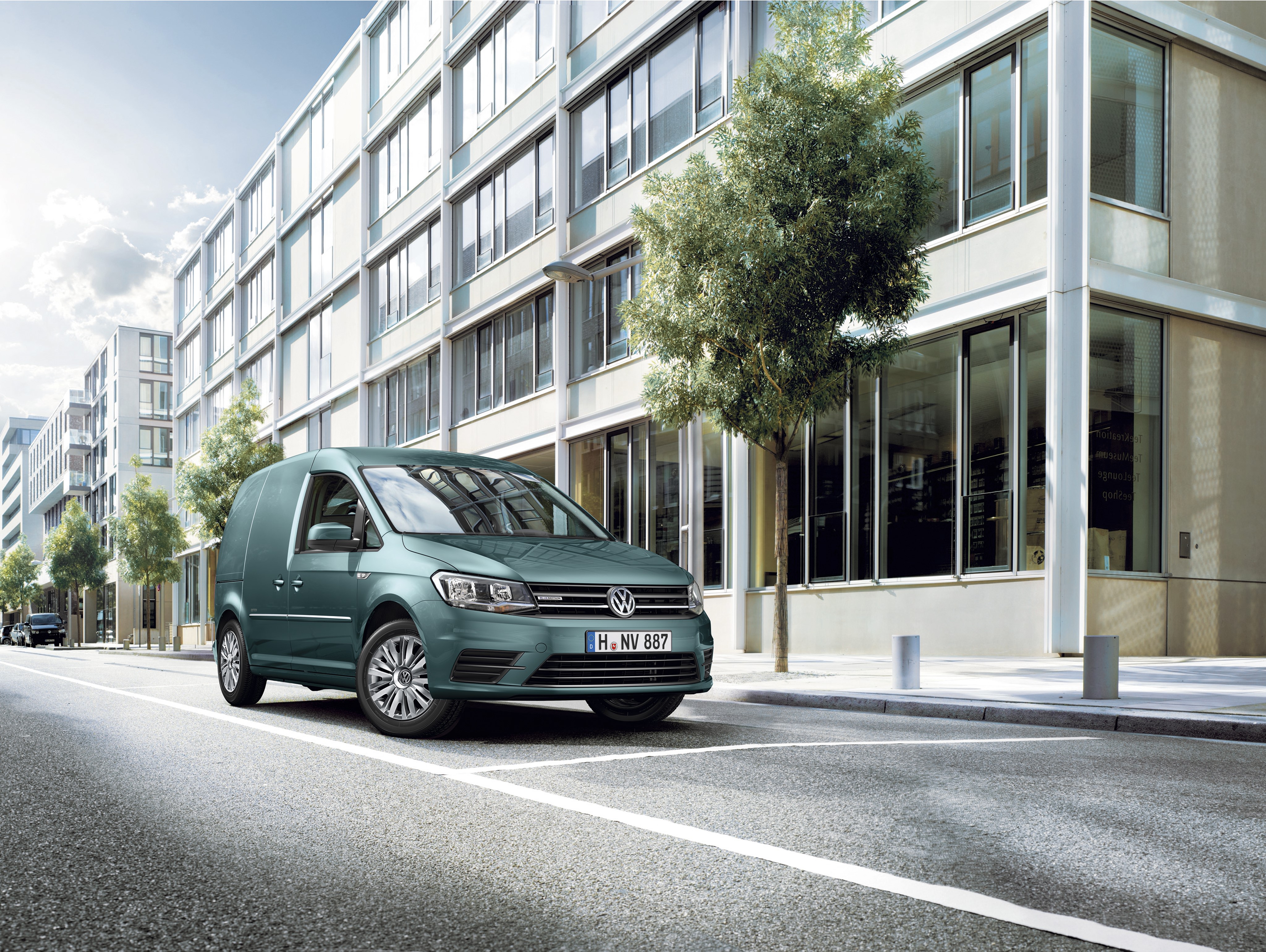 Green Volkswagen Caddy Kasten Trendline BlueMotion Edition TGI HD Wallpaper