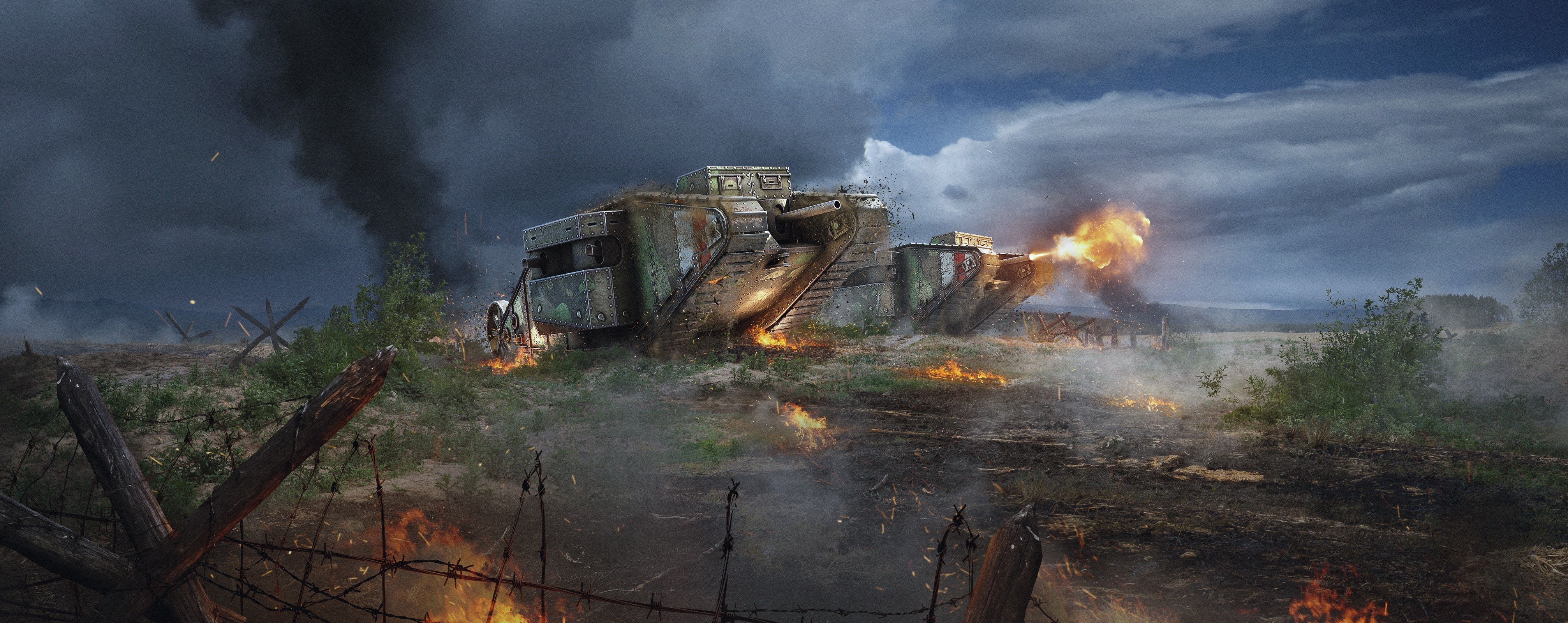 Mark 1 Tanks in World of Tanks HD Wallpaper