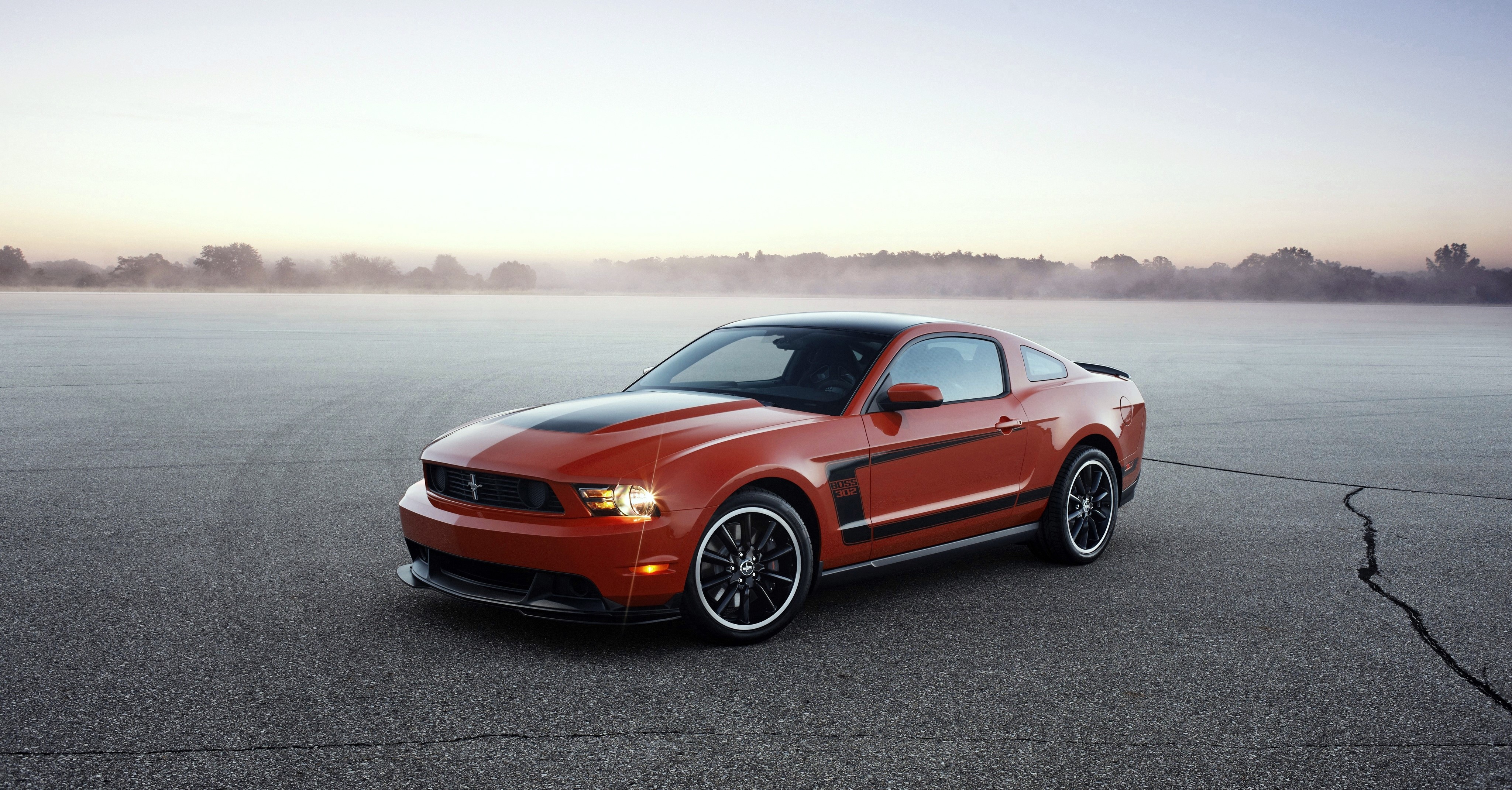 Ford Mustang 2012 Boss 302 Orange HD Wallpaper
