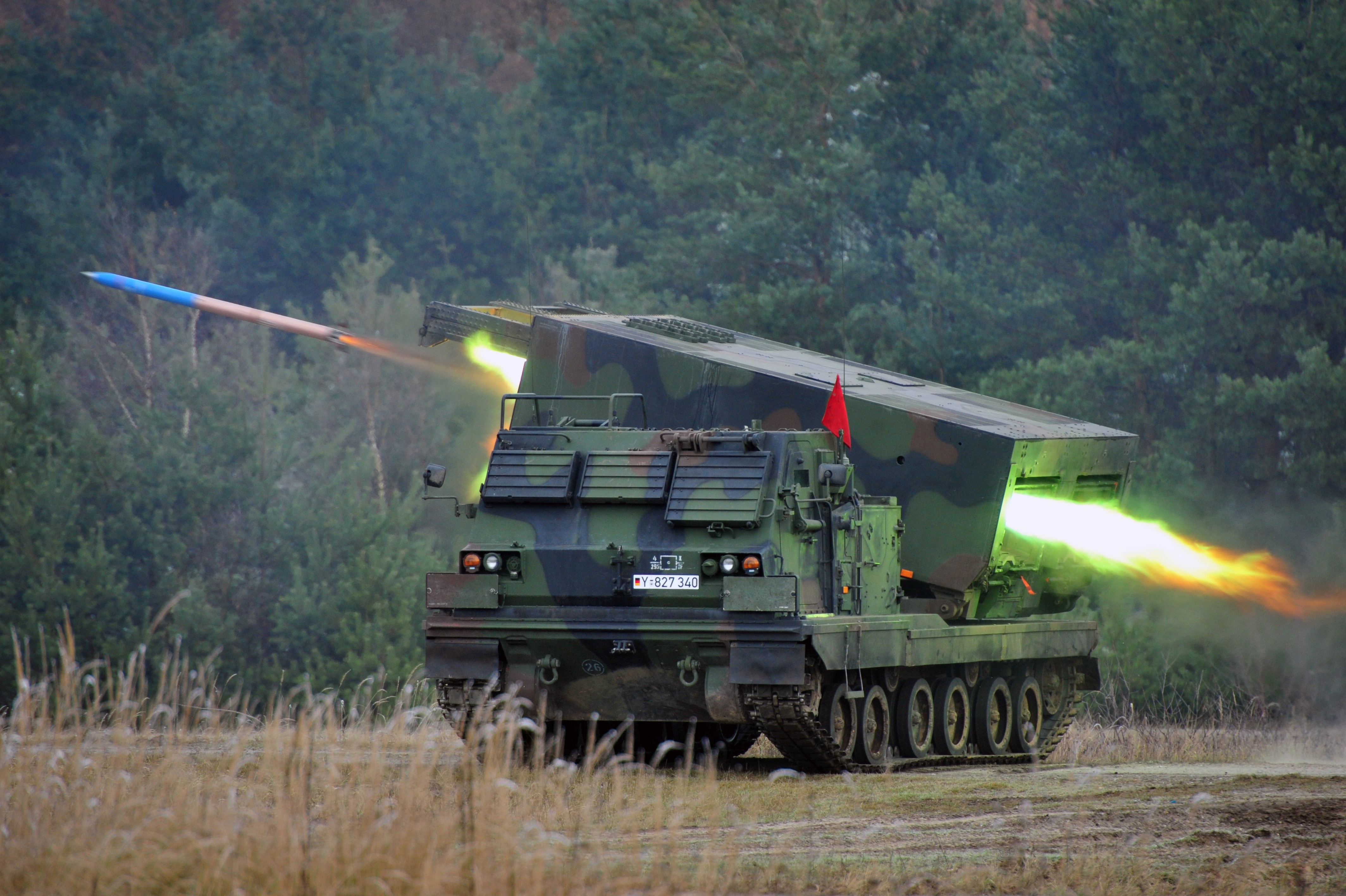 German Rocket Launcher Firing Missile HD Wallpaper