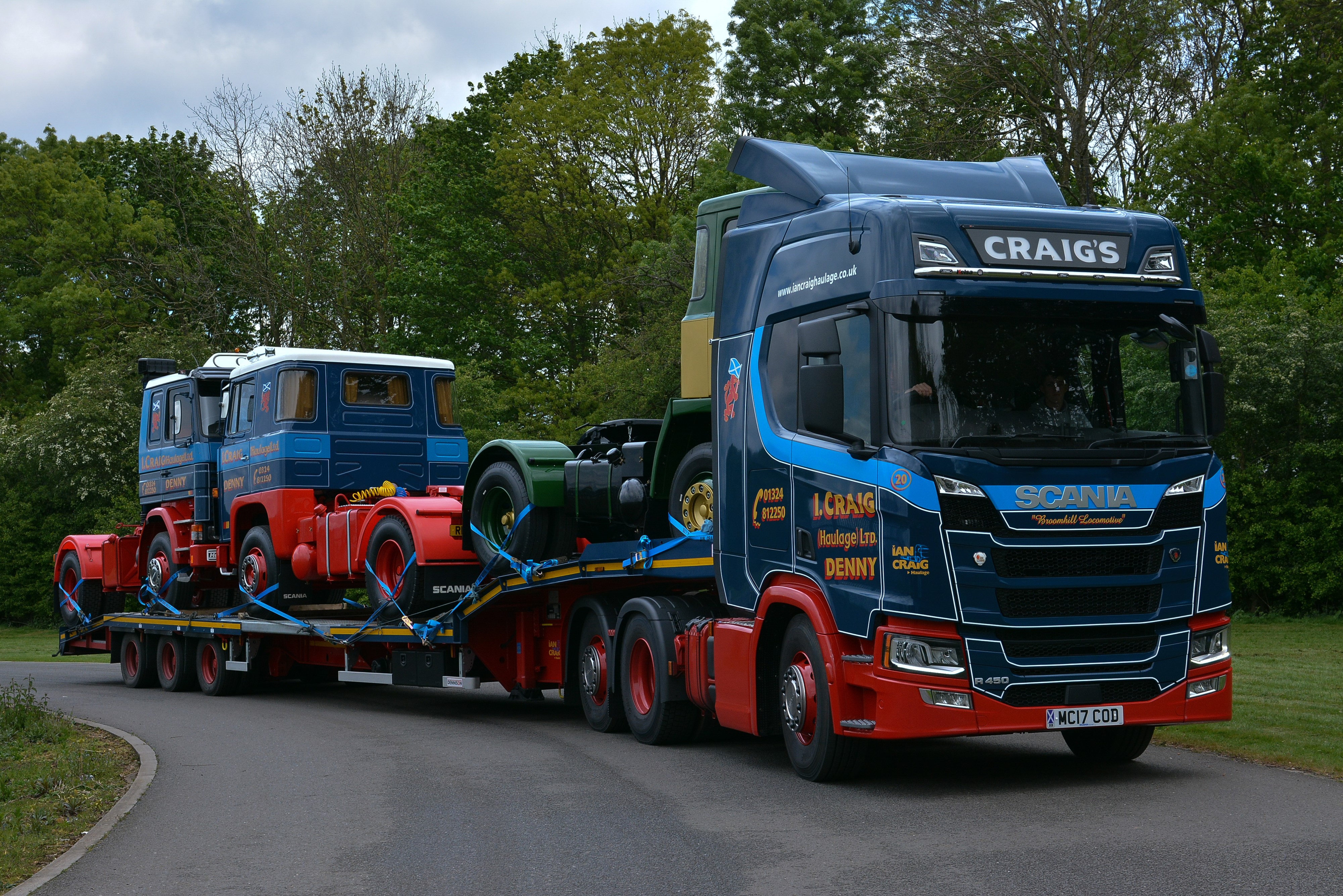 Scania Trucks Hauling Other Trucks HD Wallpaper