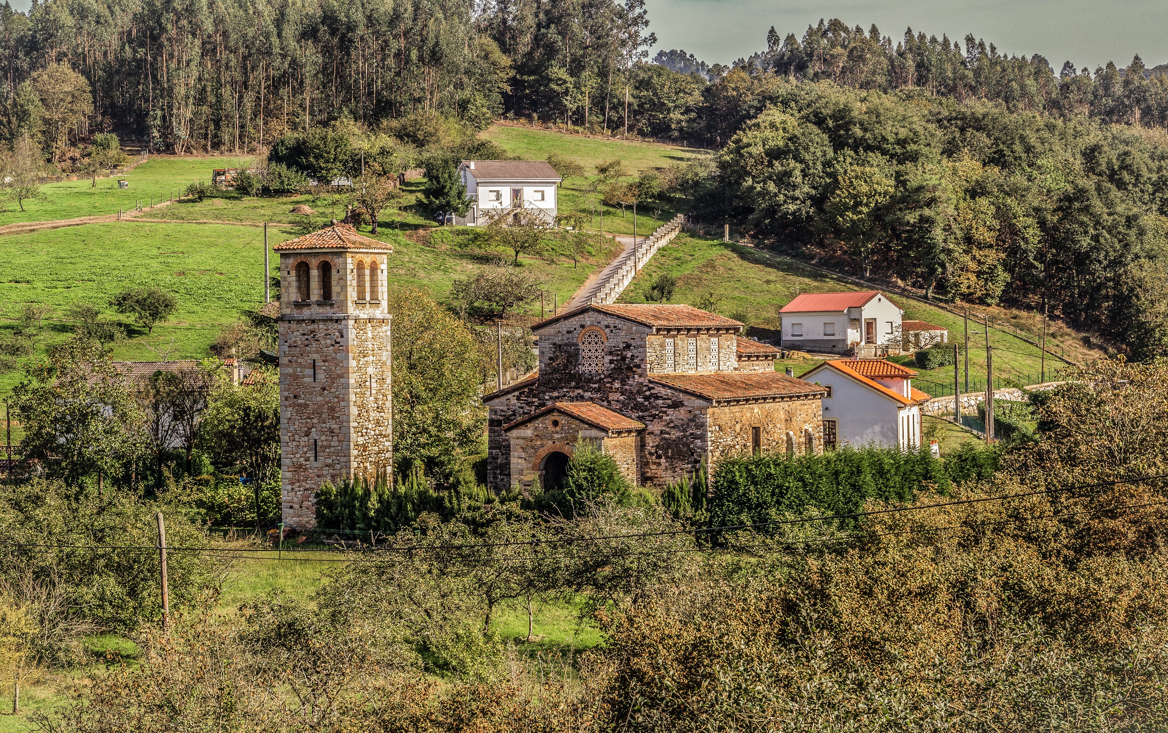 San Pedro de Nora Asturias Church in Spain HD Wallpaper