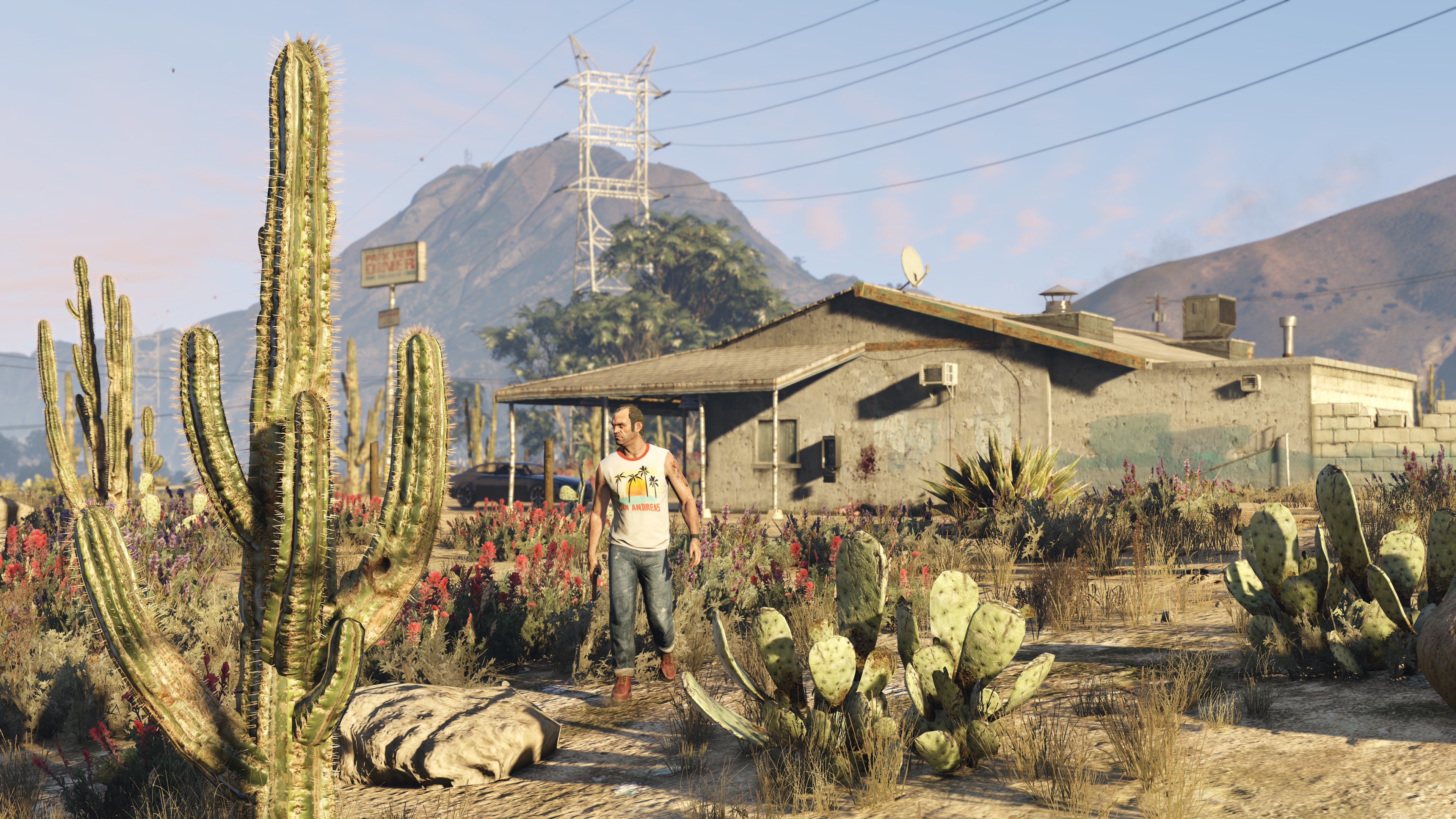 Trevor Philips from GTA 5 in a desert landscape HD Wallpaper