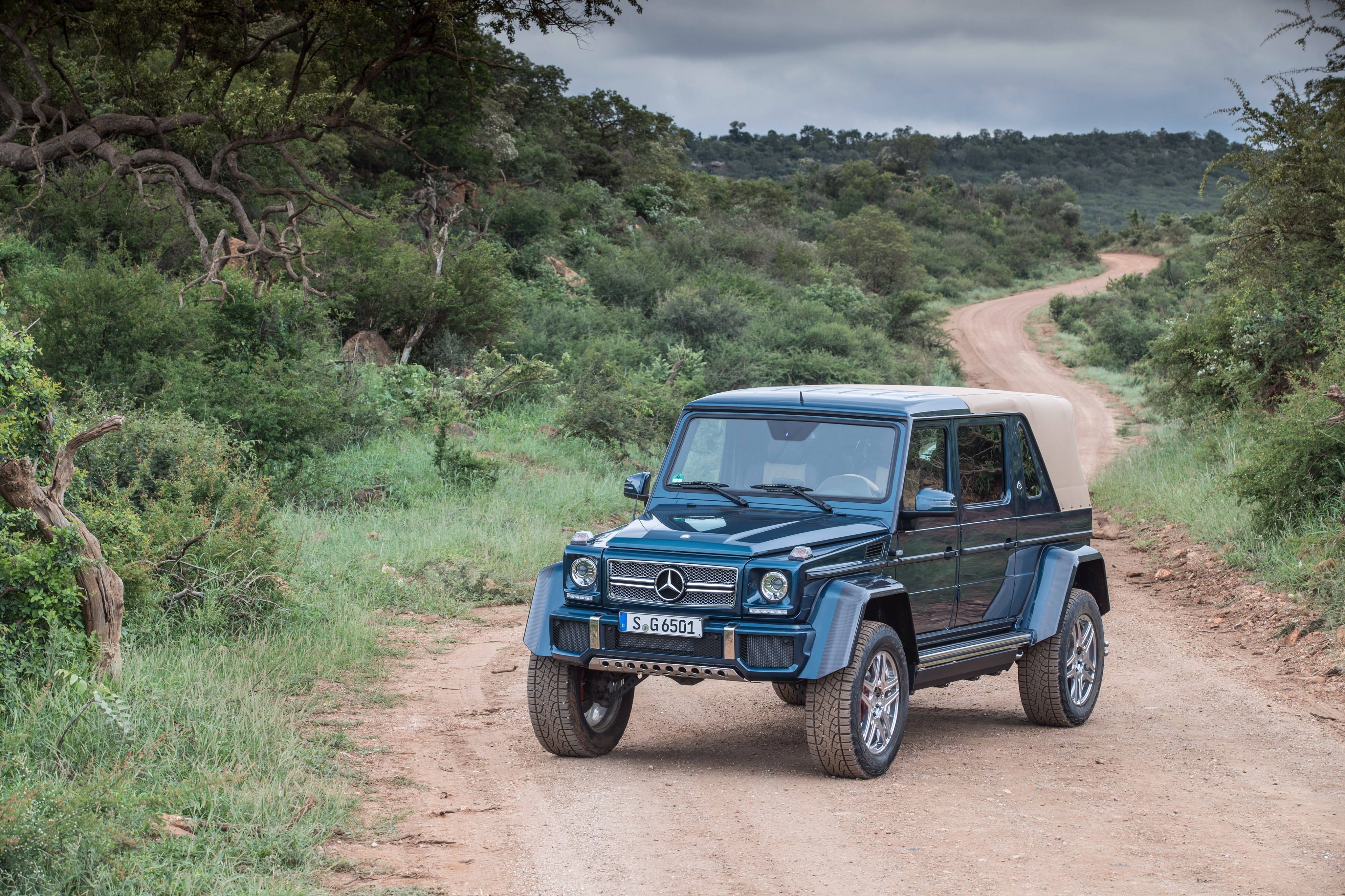 Mercedes-Benz Maybach G 650 Landaulet on dirt road HD Wallpaper