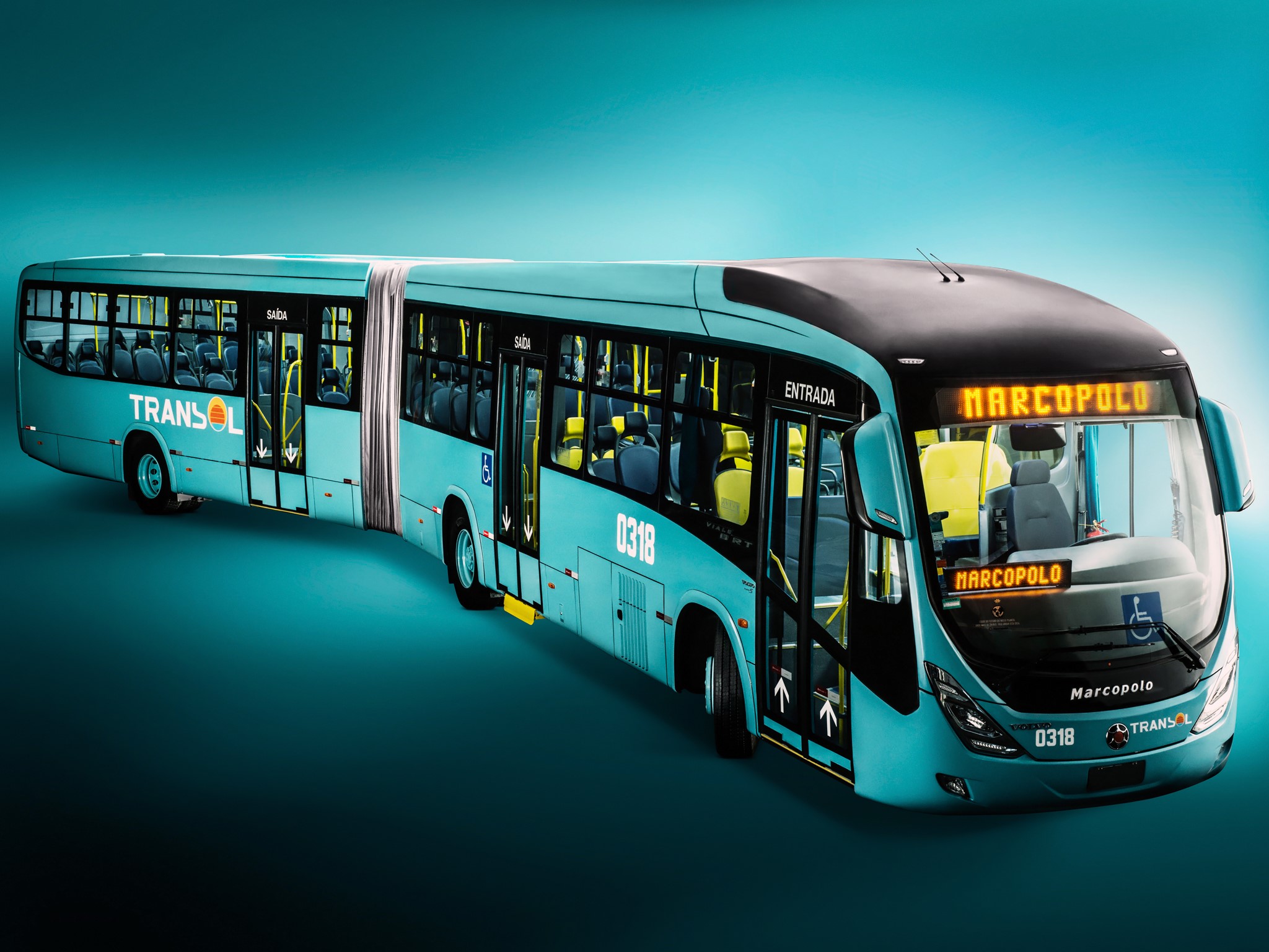 Marcopolo Viale BRT articulated bus HD Wallpaper