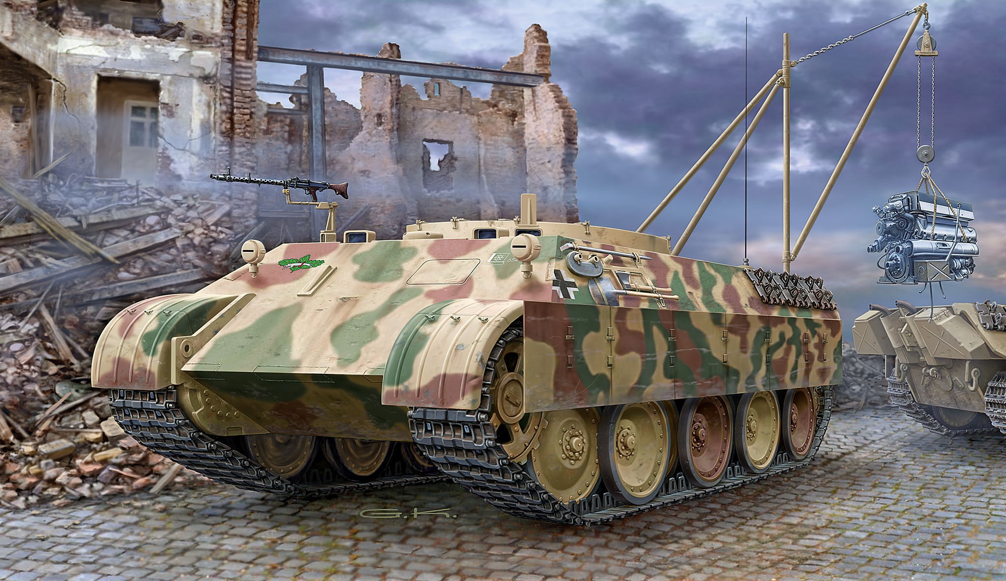 Sd.Kfz.179 Bergepanzerwagen Panther military vehicle HD Wallpaper