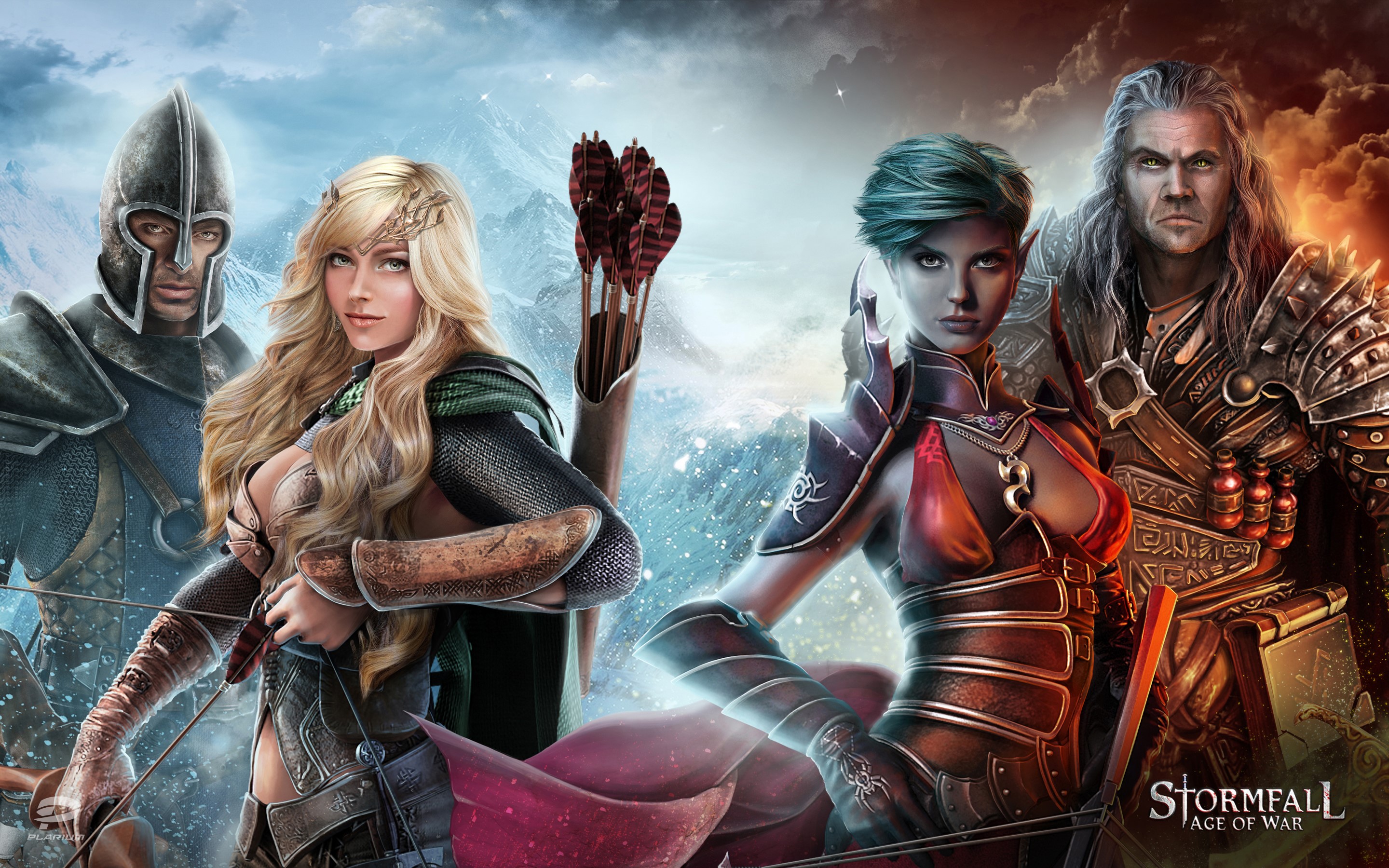 Stormfall: Age of War characters with armor and weapons HD Wallpaper