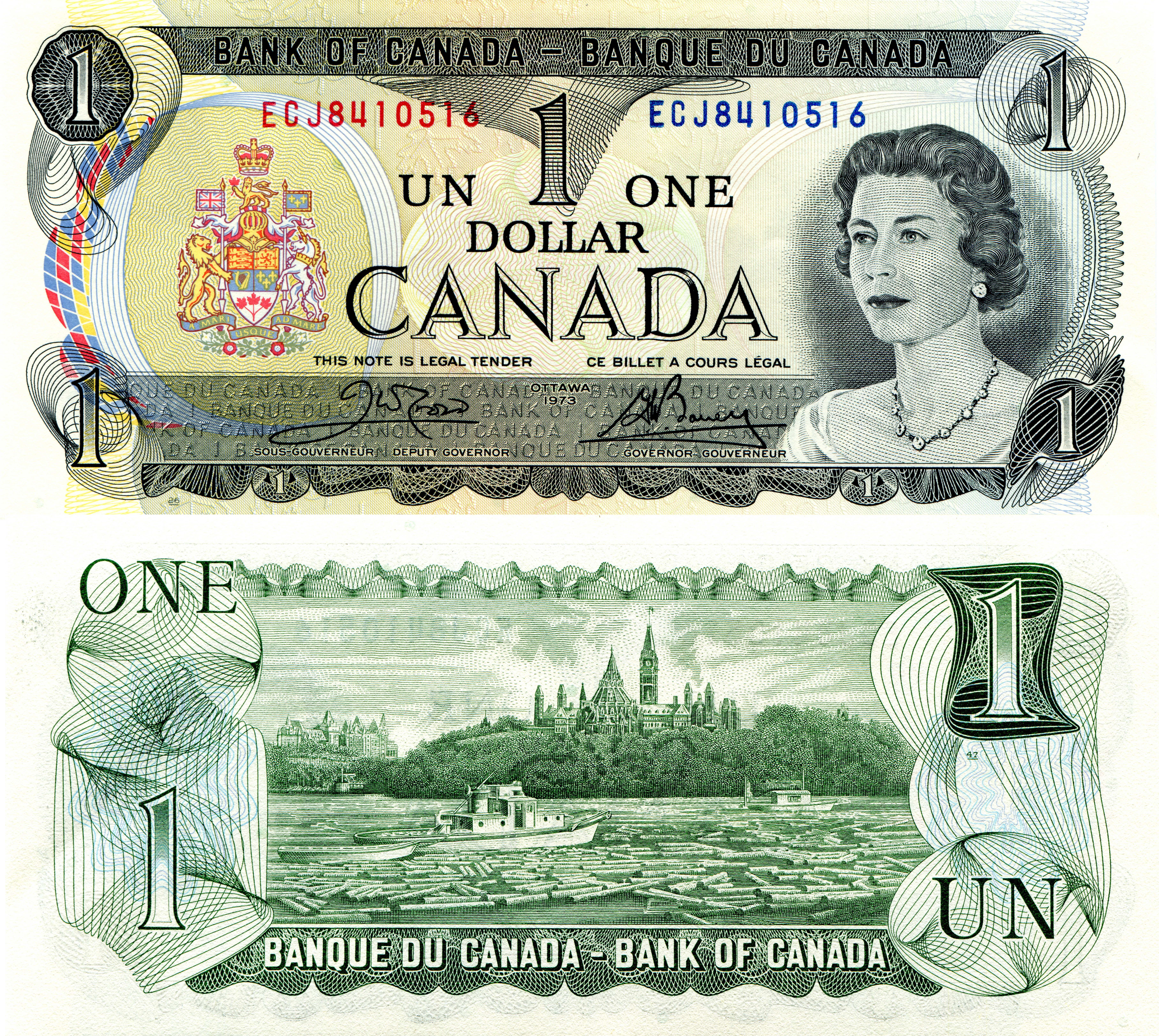 1973 Canada One Dollar Banknote HD Wallpaper