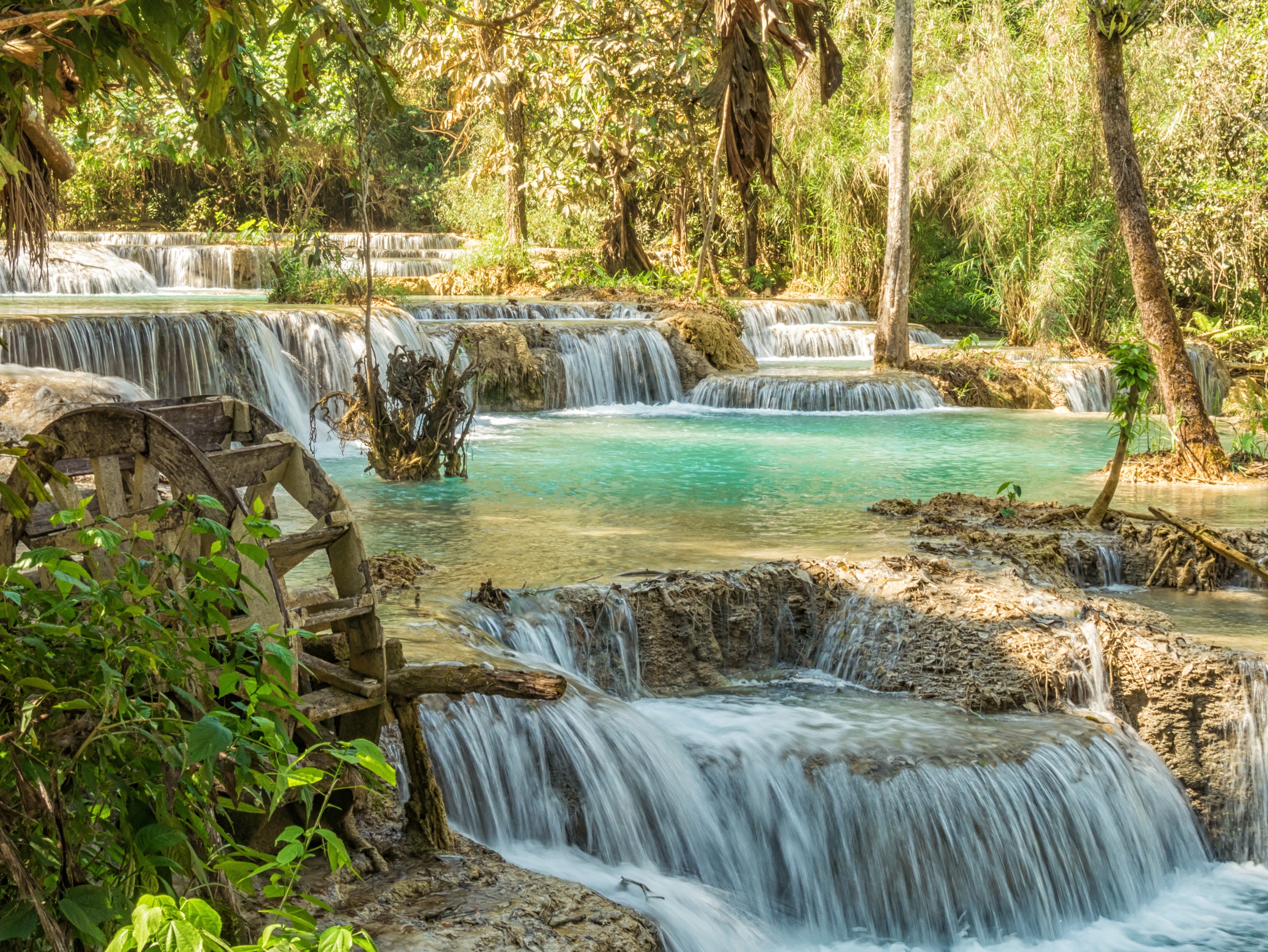 Kuang Si Falls Laos HD Wallpaper