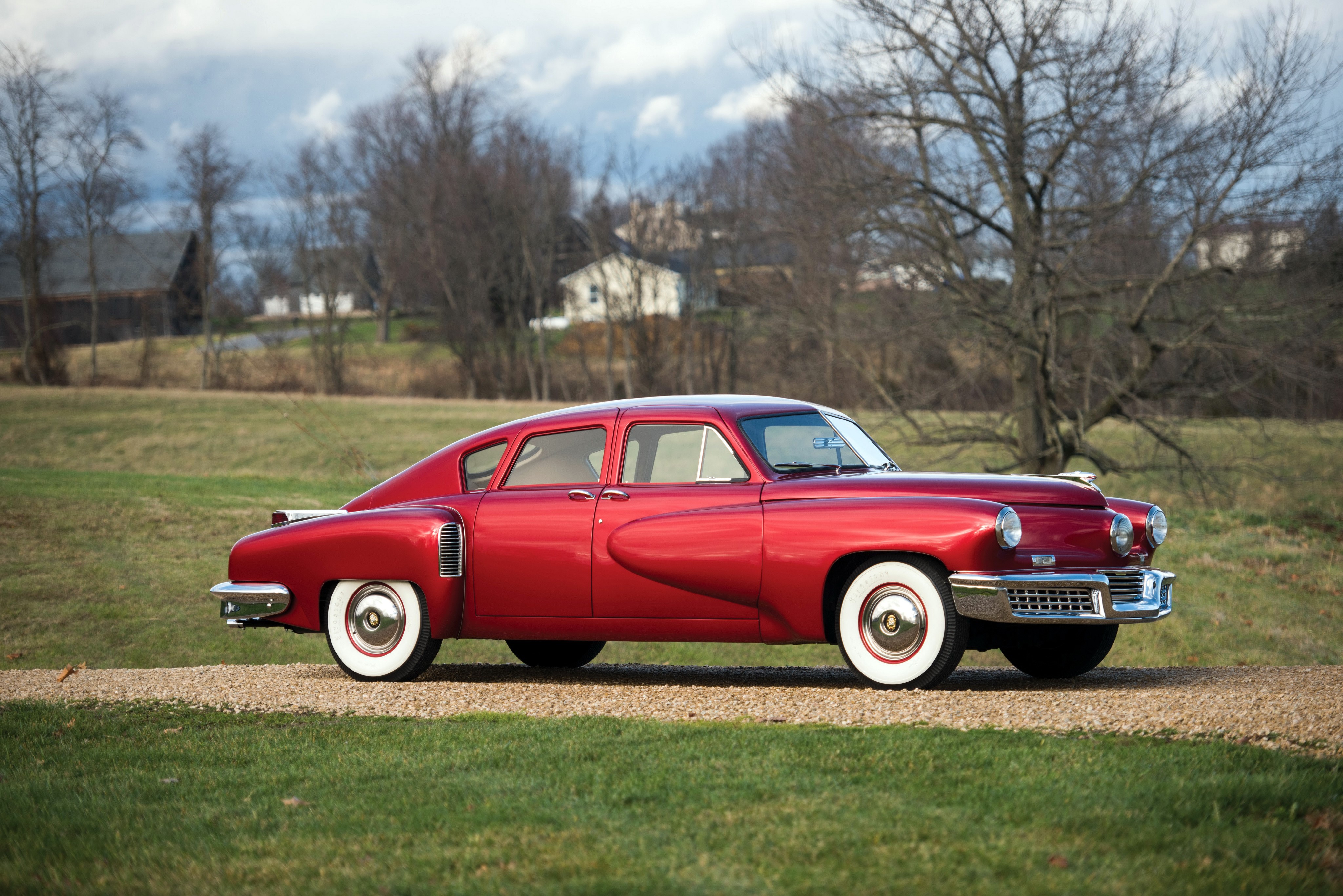 1948 Tucker Sedan, Red, Metallic HD Wallpaper