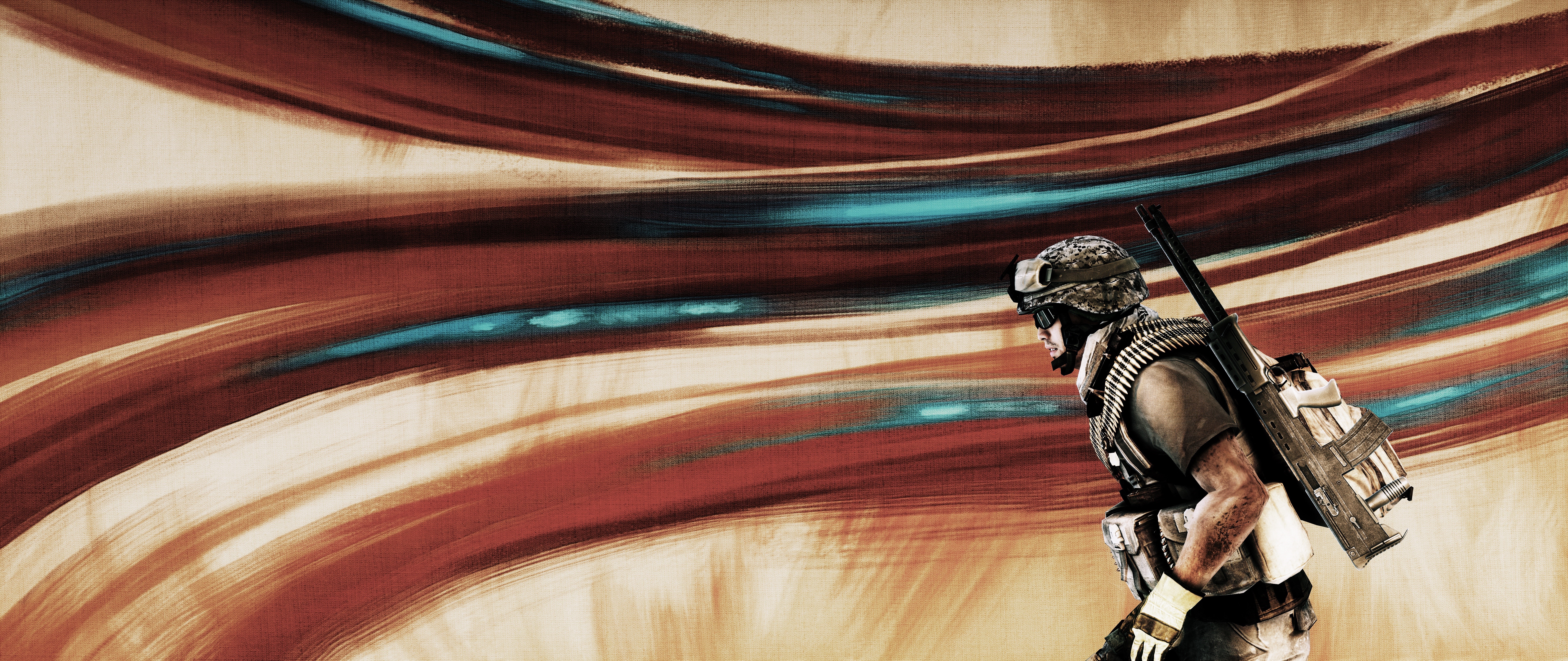 Soldier with machine gun in Battlefield 3 HD Wallpaper