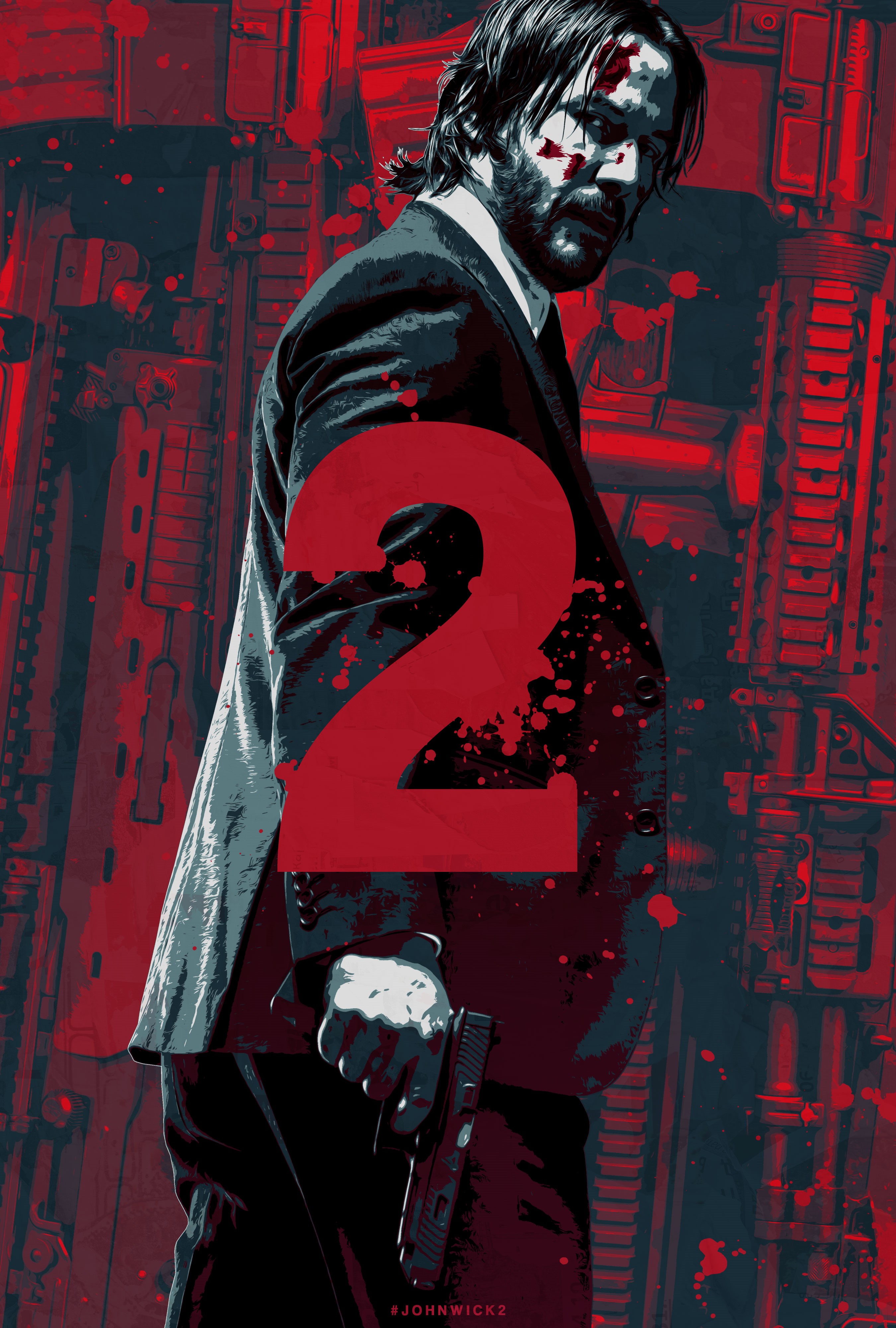John Wick from John Wick: Chapter 2 holding a pistol HD Phone Wallpaper