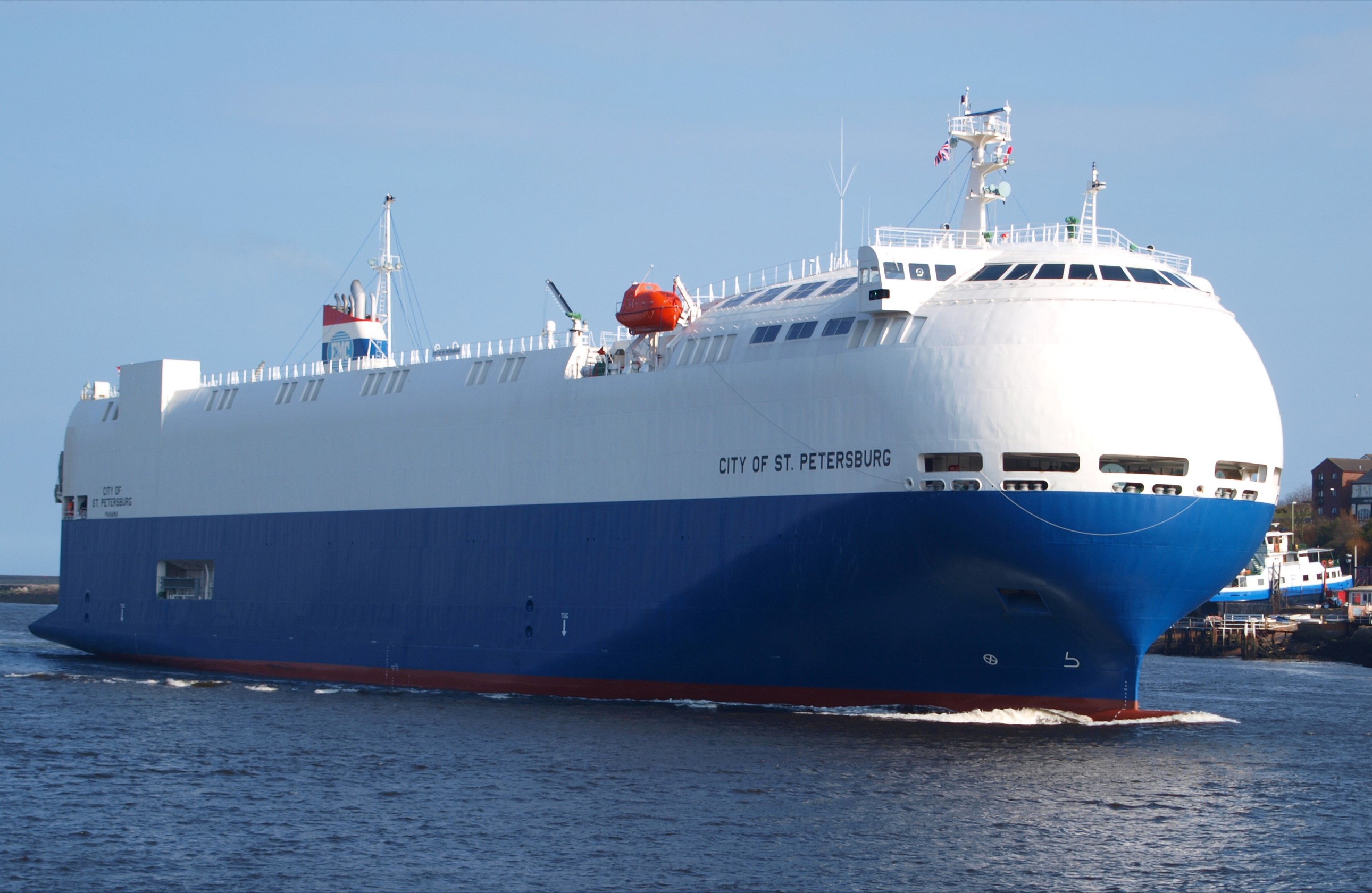 City of St. Petersburg car carrier ship sailing HD Wallpaper